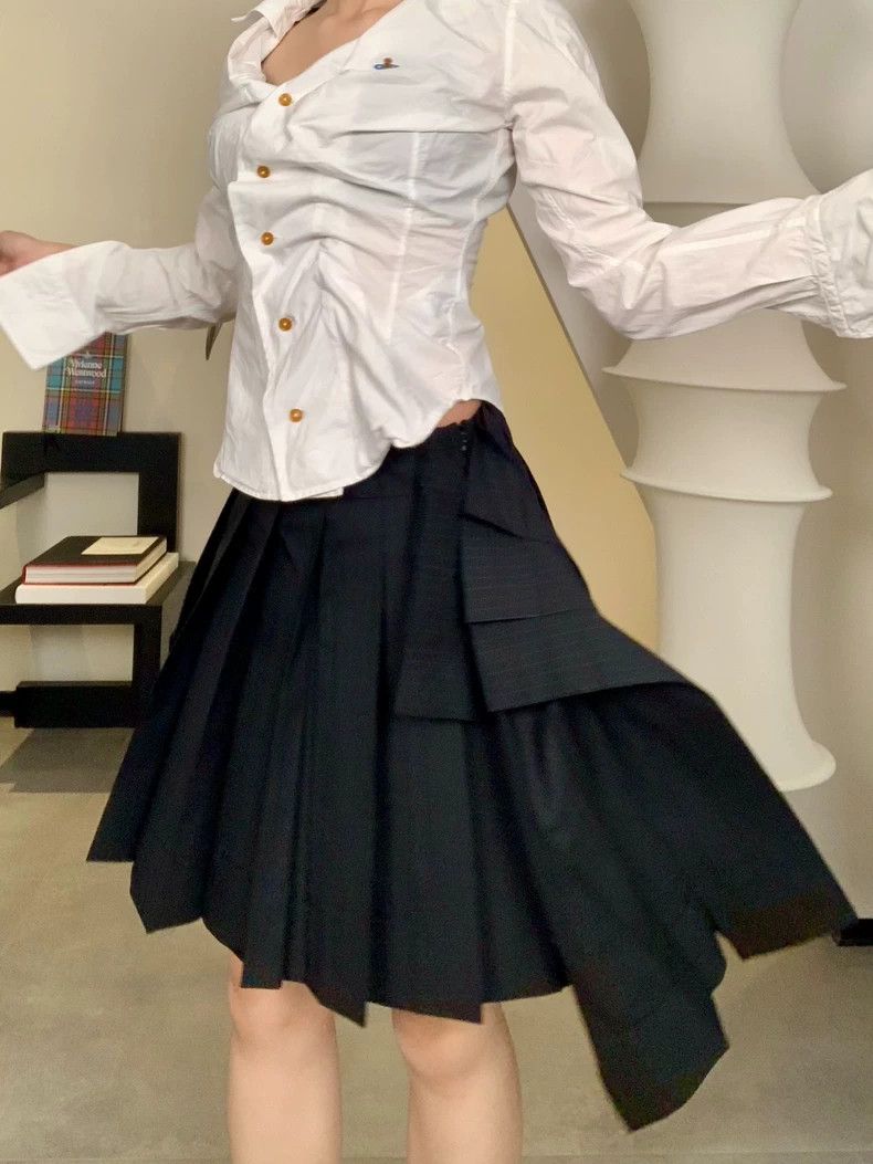 Vivienne Westwood Vivienne Westwood size2 Black striped pleated skirt Size 25" / US 0 / IT 36 - 5 Thumbnail