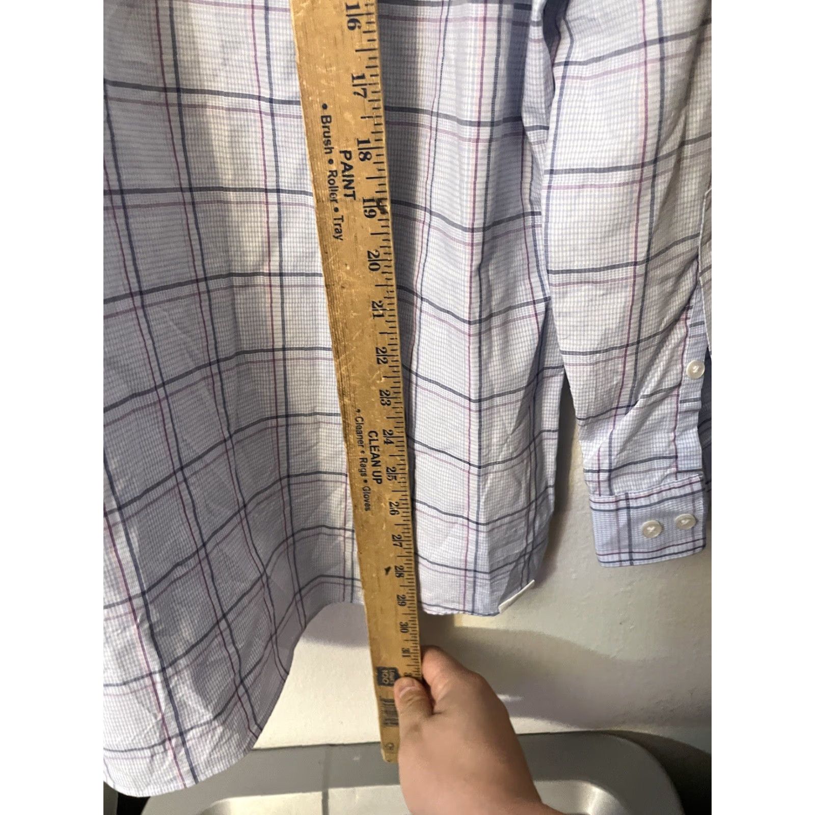 Michael Kors Michael Kors Men Shirt Button-Front Air Soft Cotton Long Sleeve Blue Check 16.5/Regular L Mens Comfort Classic Non-Iron Style Modern 90s Event? Size US L / EU 52-54 / 3 - 4 Thumbnail