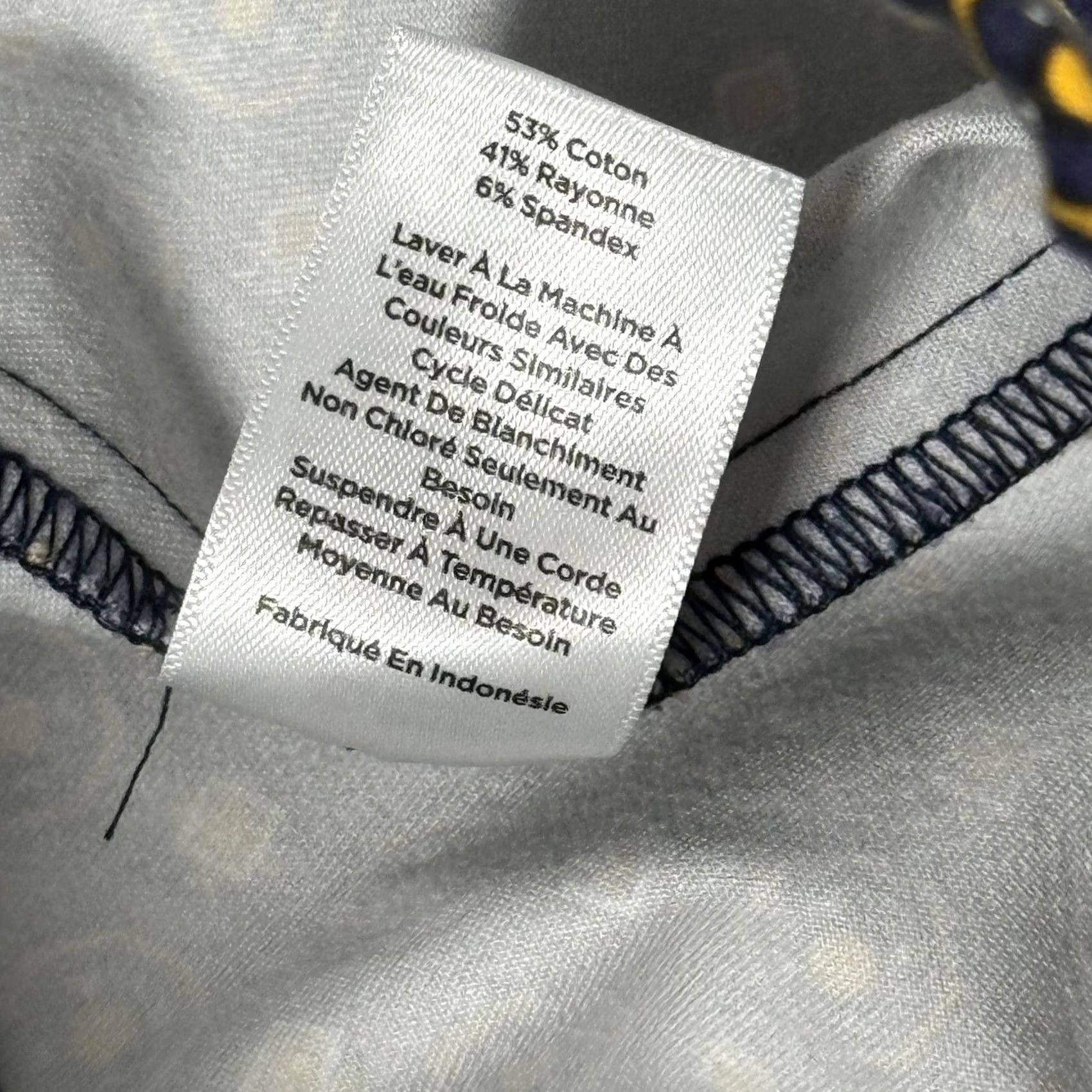 Talbots Talbots Essex Pants Geometric Print Stretch Ankle Slim Career Workwear Office Blue Yellow Womens 2 Slim Leg Ankle 28in Inseam 28in Pull On Size 26" / US 2 / IT 38 - 5 Thumbnail