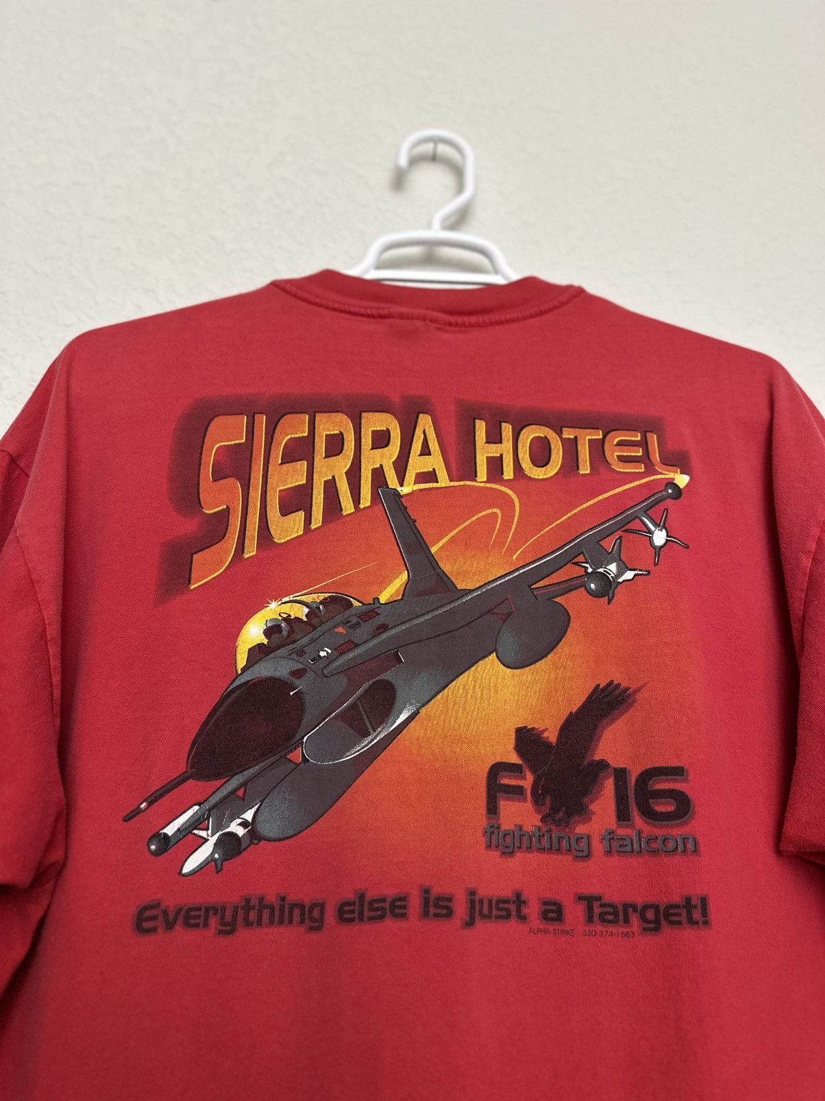 Vintage Vintage Alpha Strike Sierra Hotel Fighting Falcon Pocket Tee Size US XXL / EU 58 / 5 - 3 Thumbnail