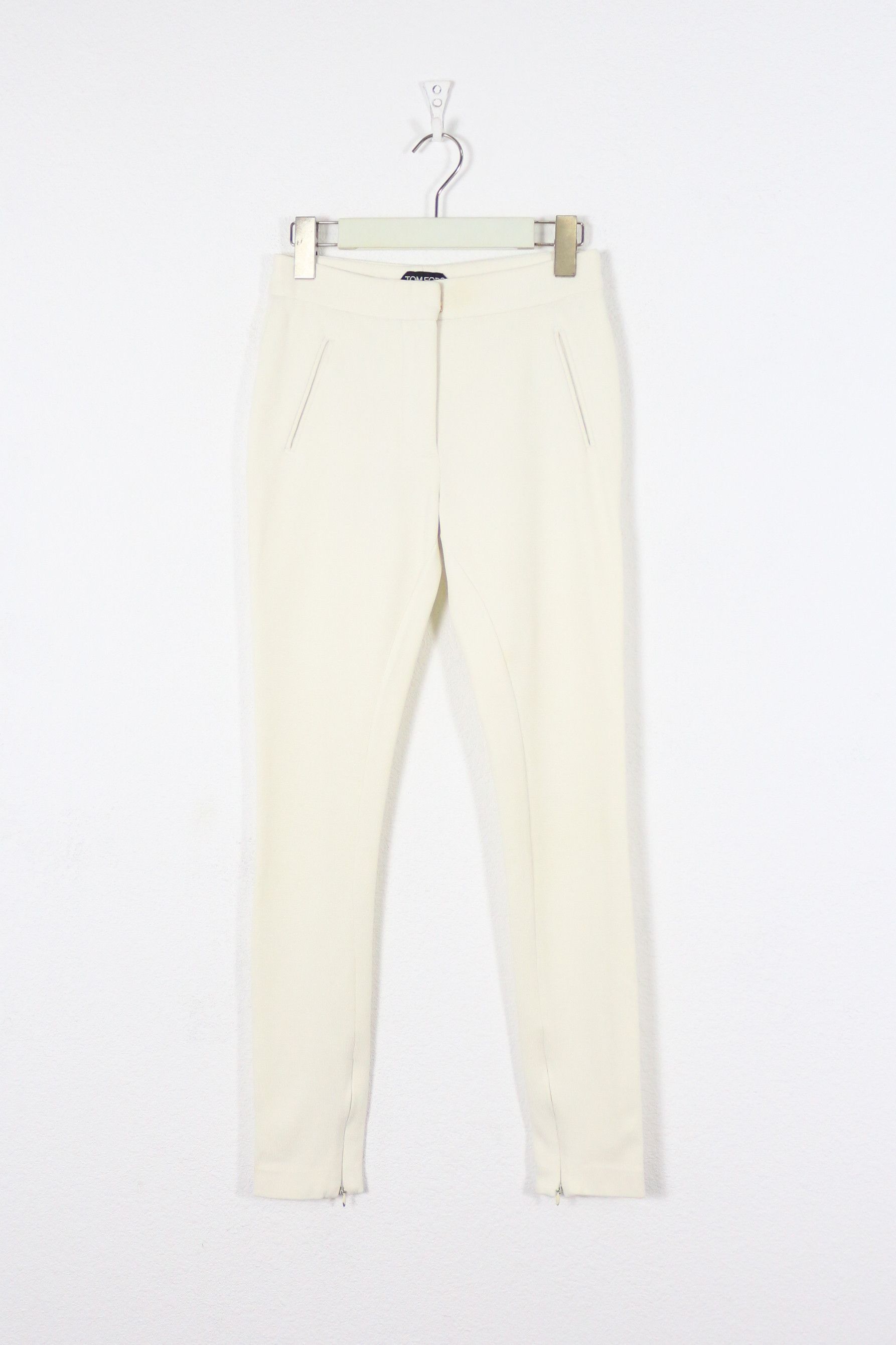 Tom Ford Tom Ford White Waffle Zip Track Leggings Pants 34 Size 24" / US 00 / IT 34 - 1 Thumbnail