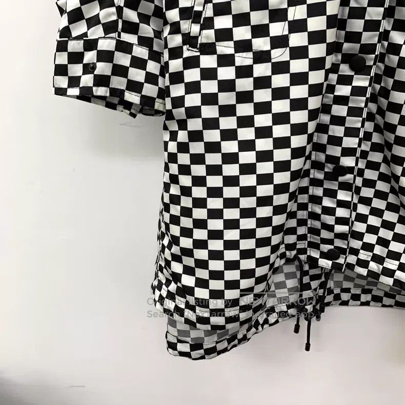 Dior Dior Black and white colour-blocked checkerboard hooded lo Size XXS / US 00 / IT 34 - 5 Thumbnail