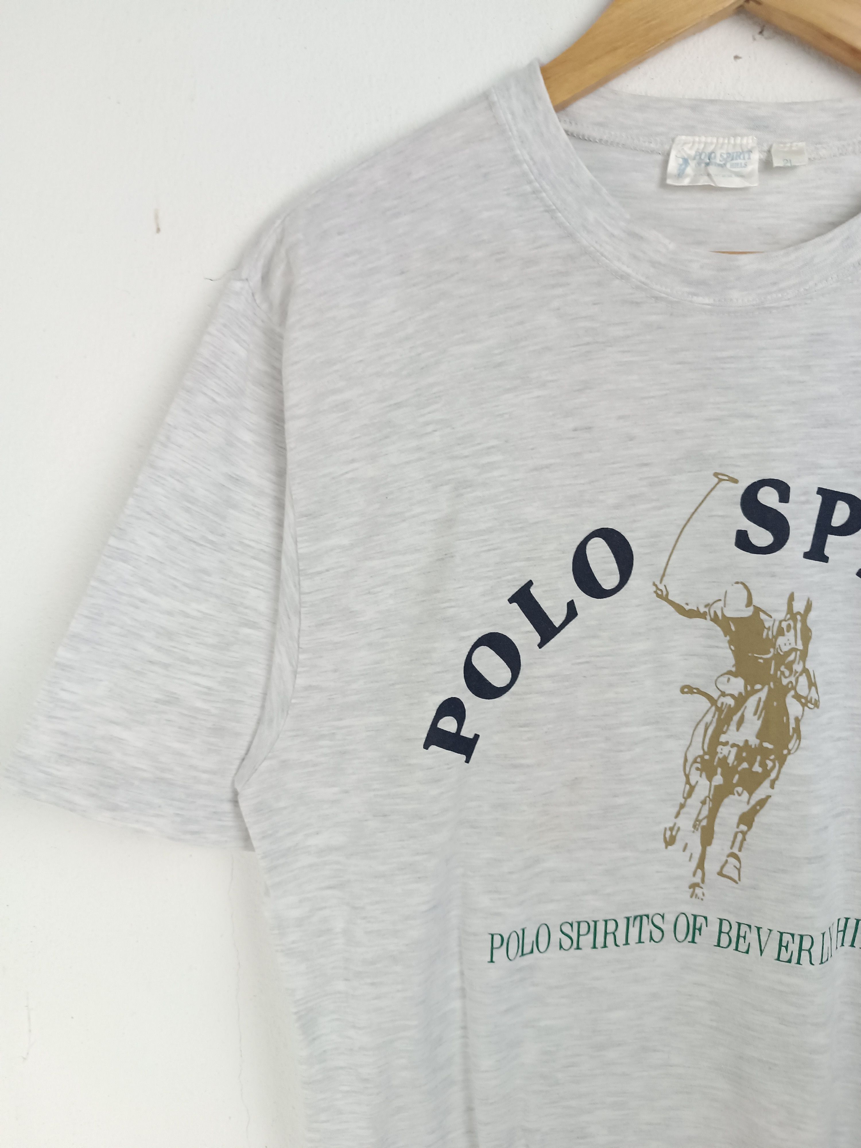Vintage VINTAGE 90'S POLO SPIRIT CLASSIC LOGO SINGLE STITCH RARE TEE Size US M / EU 48-50 / 2 - 5 Thumbnail