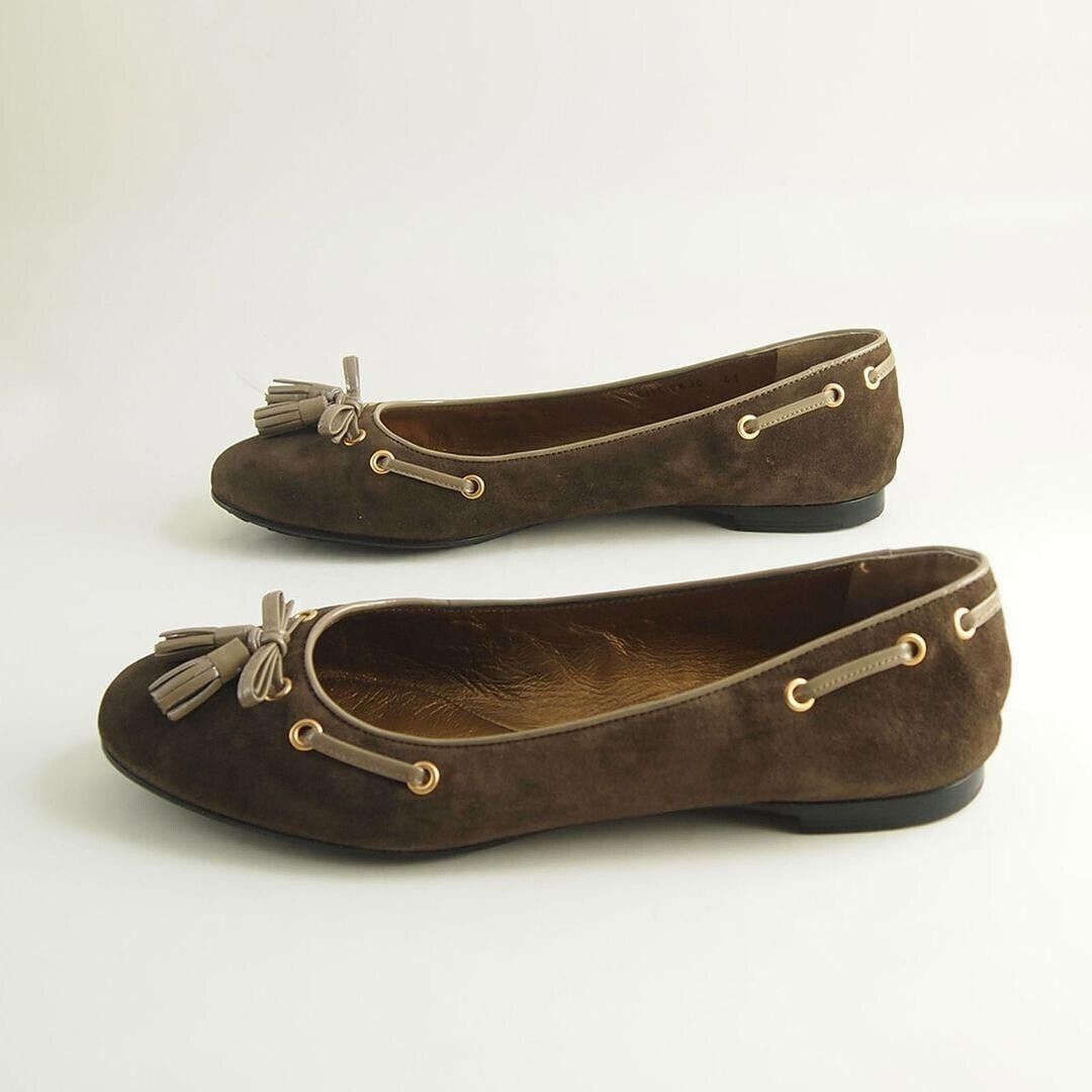 Bally Bally Dane Tasseled Flats Brown Suede Womens EU 41 US 10.5 Size US 10.5 / IT 40.5 - 3 Thumbnail