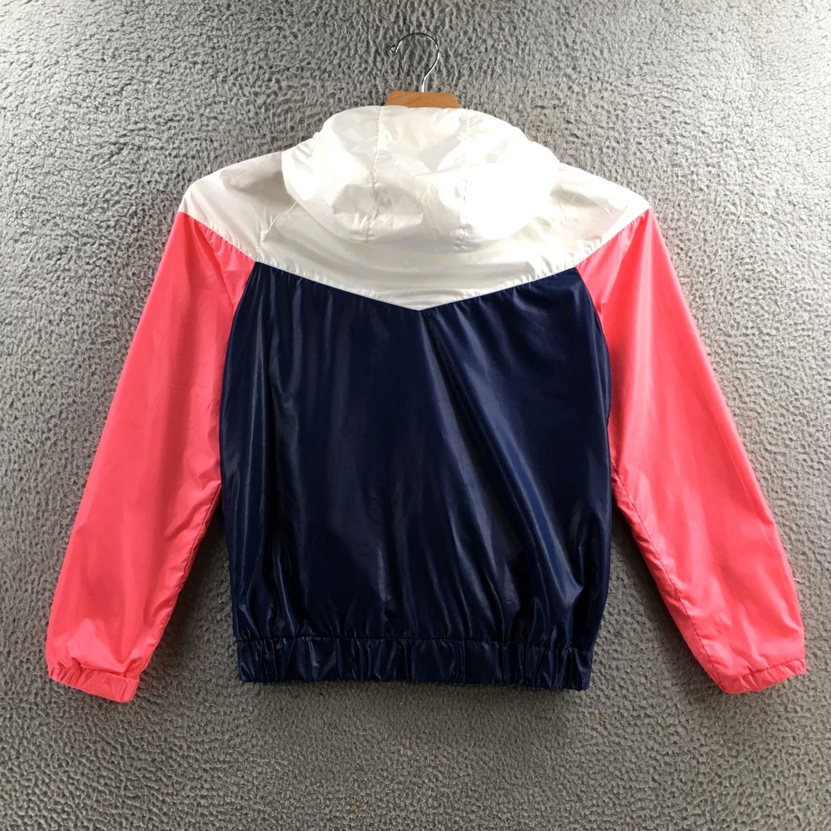 H&M H&M Divided Jacket Womens 10 Windbreaker Hooded Full Zip Multicolor Polyester Size L / US 10 / IT 46 - 2 Thumbnail