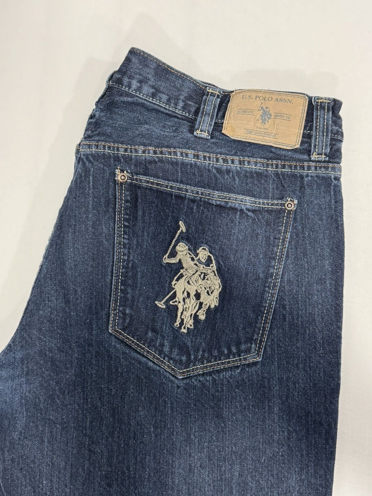 U.S. Polo Assn. Polo Assn Embroidered Baggy Denim Jeans Size 40x30 Size US 40 / EU 56 - 4 Thumbnail