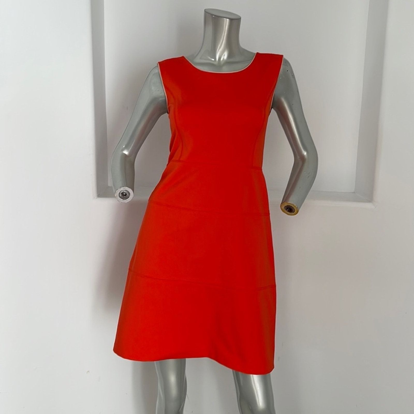 Tory Burch Tory Burch Sleeveless A-Line Dress Red/Coral Classic XS Size XS / US 0-2 / IT 36-38 - 10 Thumbnail