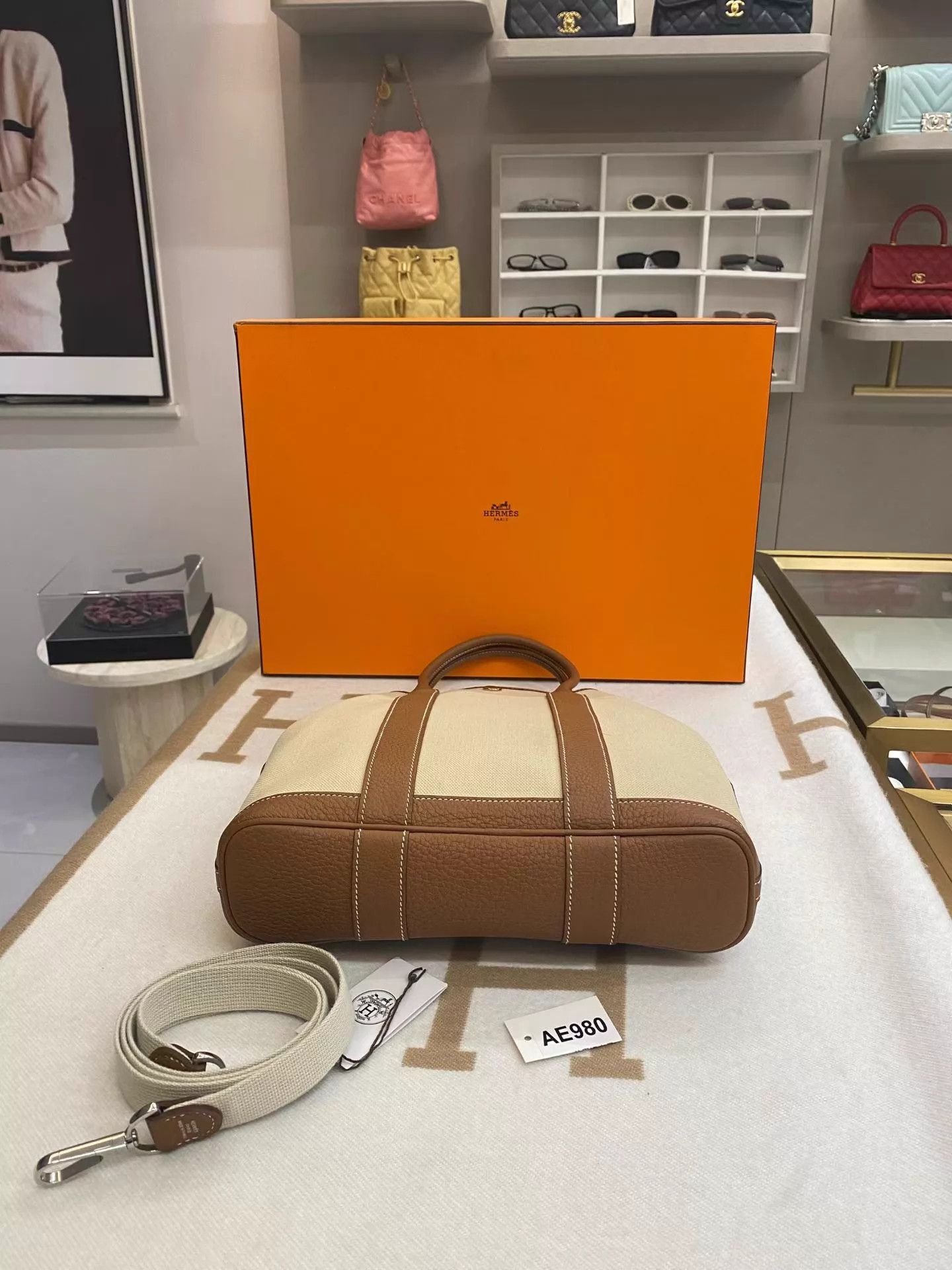 Hermes Hermes Garden File 28 Ivory & Gold Brown Silver Z Box Strap Size ONE SIZE - 7 Thumbnail