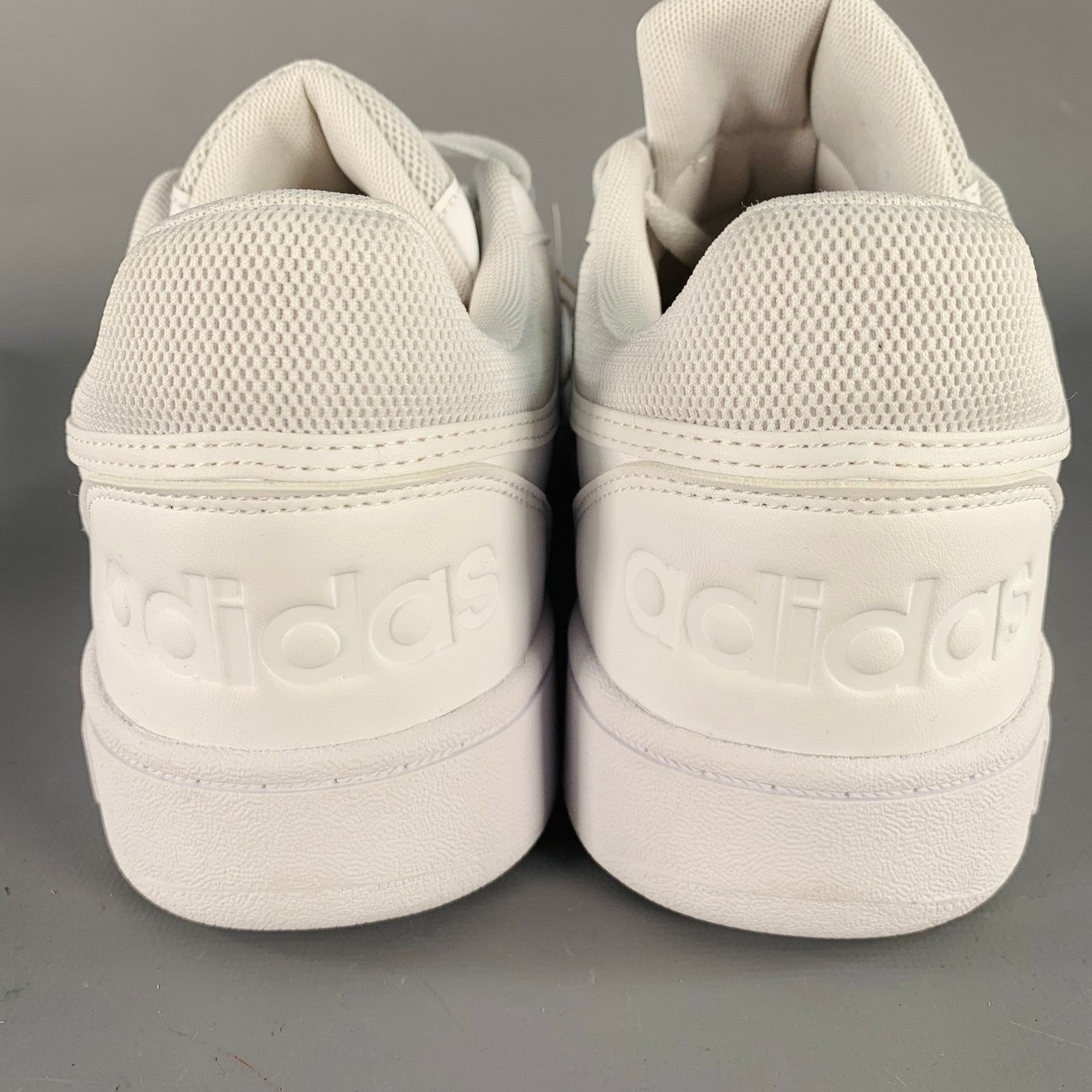 Adidas ADIDAS Size 9.5 White Leather Lace-Up Sneakers Size US 9.5 / EU 42-43 - 3 Thumbnail