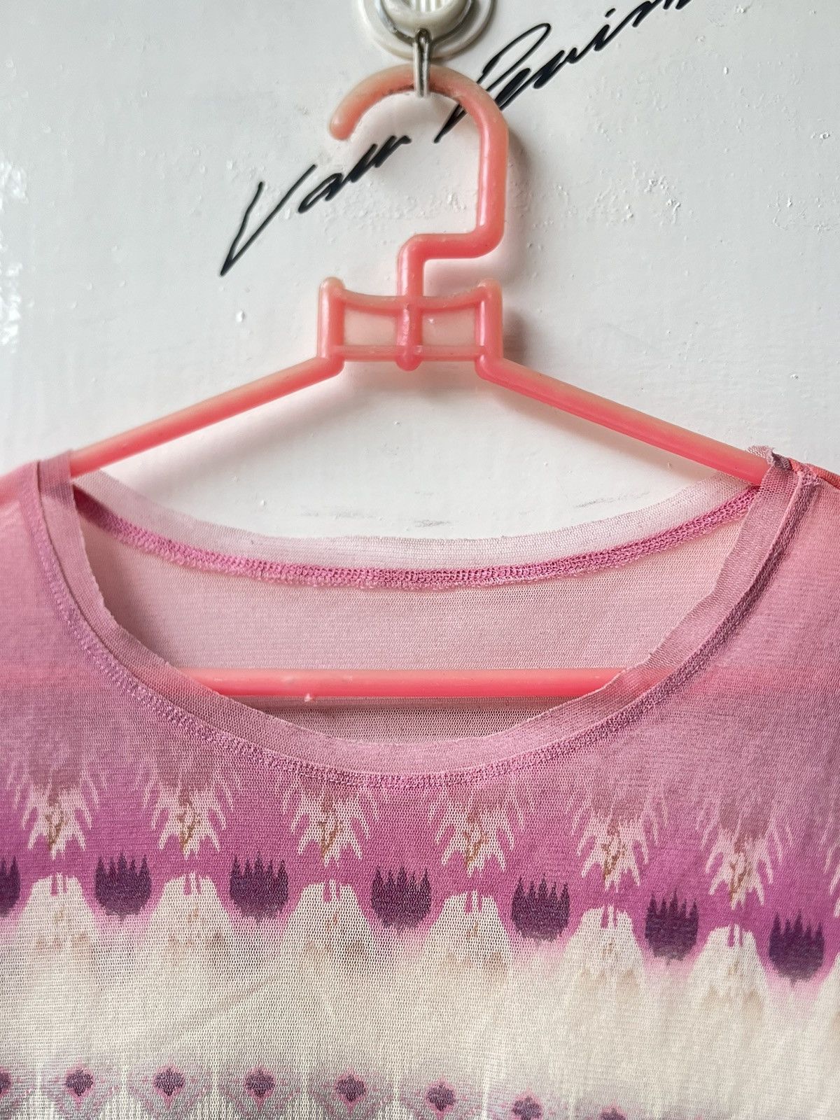 Hiroko Koshino Homme Hiroko Koshino Mesh Motive T-shirt Size US XS / EU 42 / 0 - 11 Thumbnail