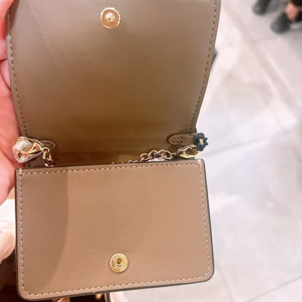 Coach Mini Wallet On A Chain with Floral Embroidery CEF60 Size ONE SIZE - 4 Thumbnail