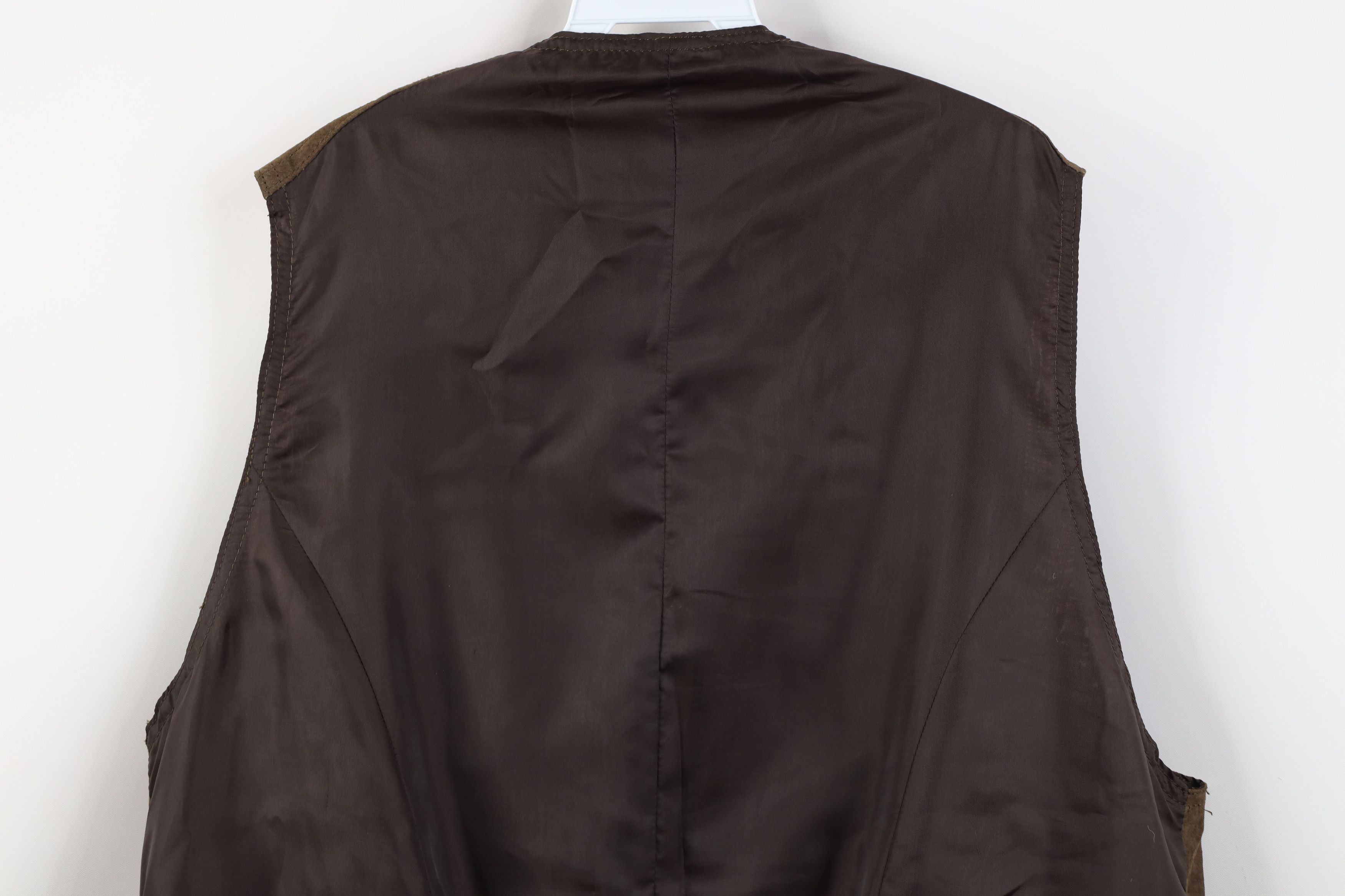 Vintage Vintage 90s Streetwear Suede Leather Buckle Back Vest Jacket Size US XL / EU 56 / 4 - 14 Thumbnail