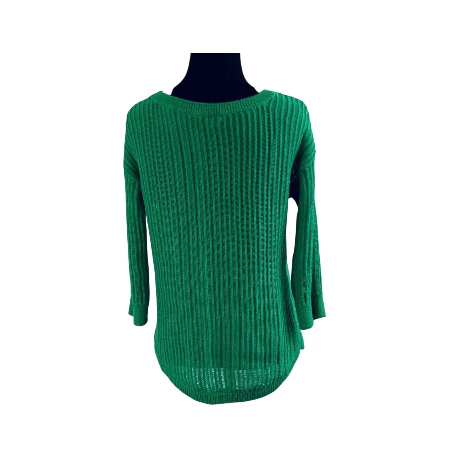 Gap Gap green 3/4 sleeve open knit sweater XS Size XS / US 0-2 / IT 36-38 - 2 Thumbnail