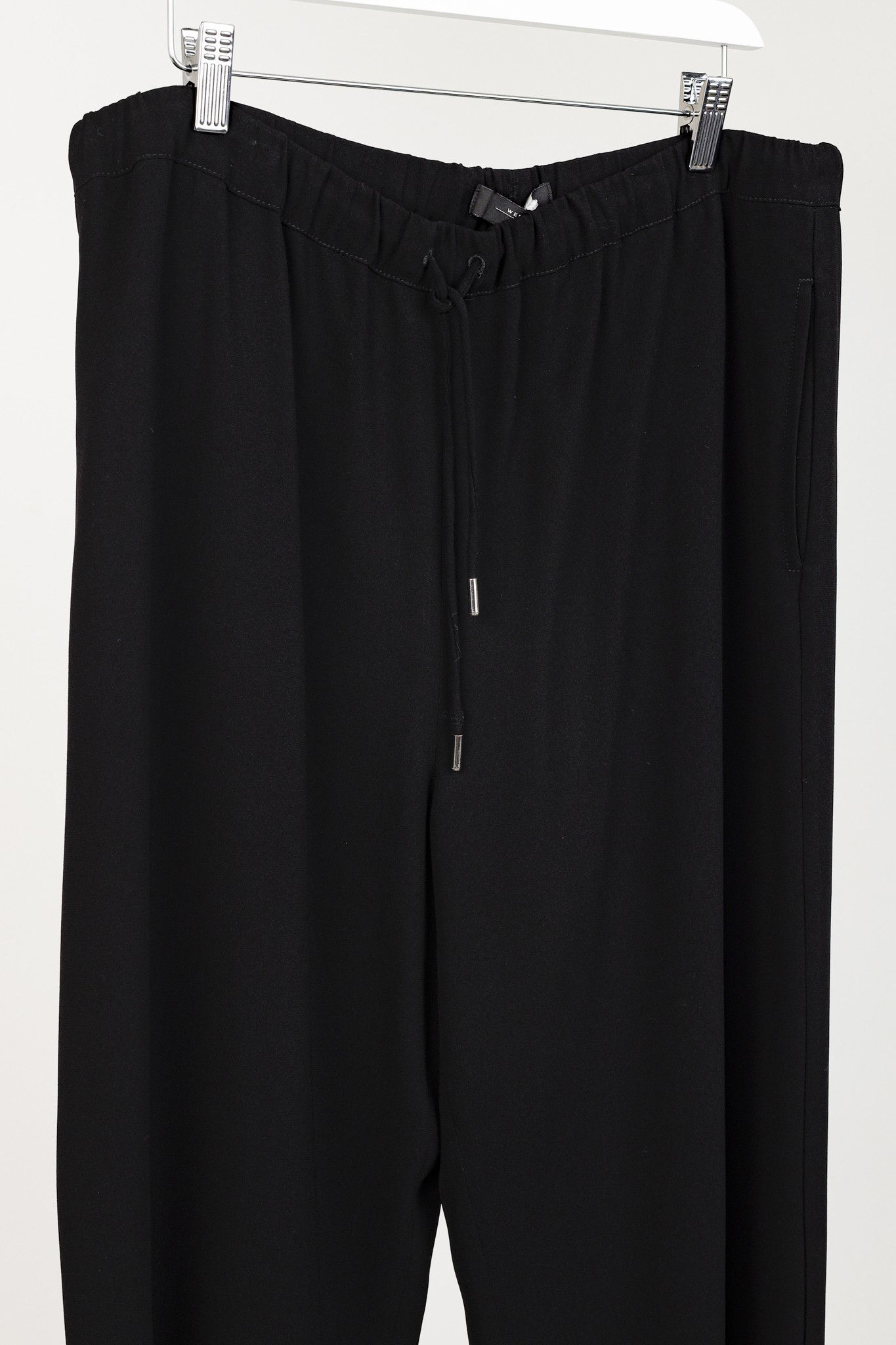 Max Mara Max Mara Weekend Relaxed Drawstring Waist Black Pants Size 34" / US 12 / IT 48 - 3 Thumbnail