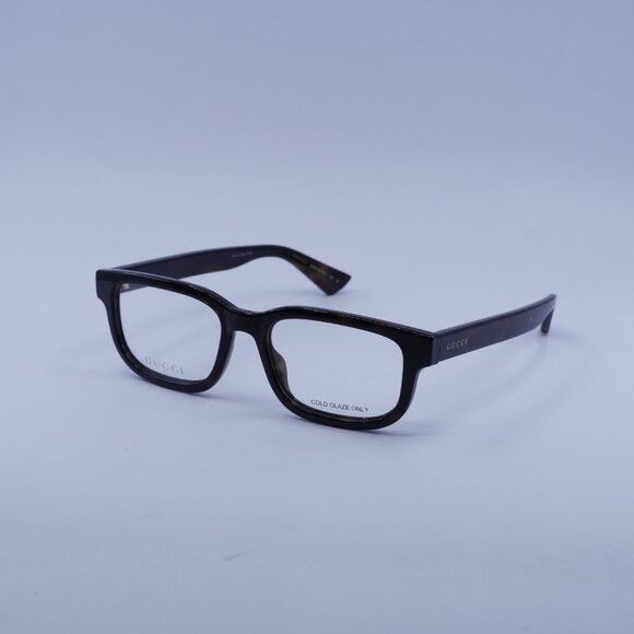 Gucci GG1584O 002 Eyeglasses Dark Havana 53mm Square Frame