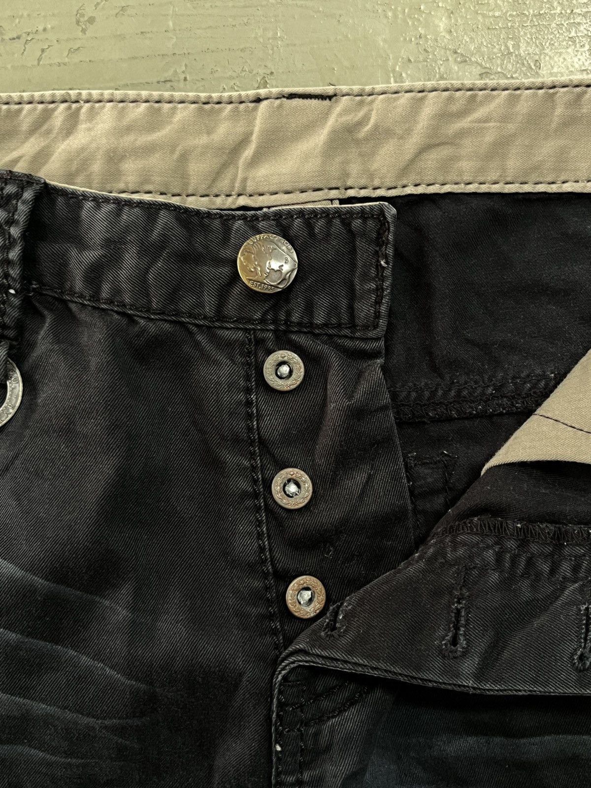 BUFFALO BOBS Buffalo Bobs Japan Waxed J Cut Curve Leg Flare Jeans Size US 30 / EU 46 - 9 Thumbnail