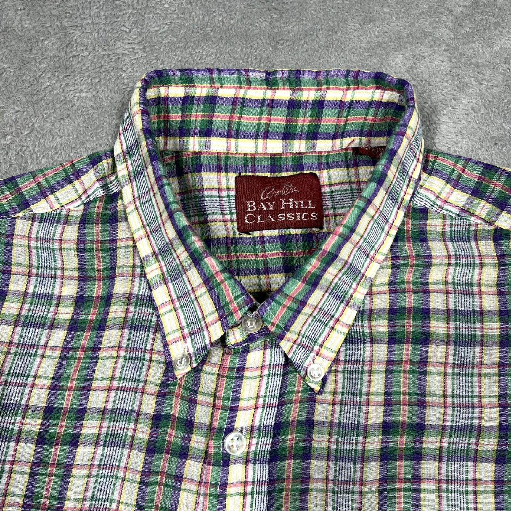 Vintage Bay Hill Classics Mens Plaid Button Up Shirt Size XL Arnie's Arnold Palmer Golf Size US XL / EU 56 / 4 - 6 Thumbnail