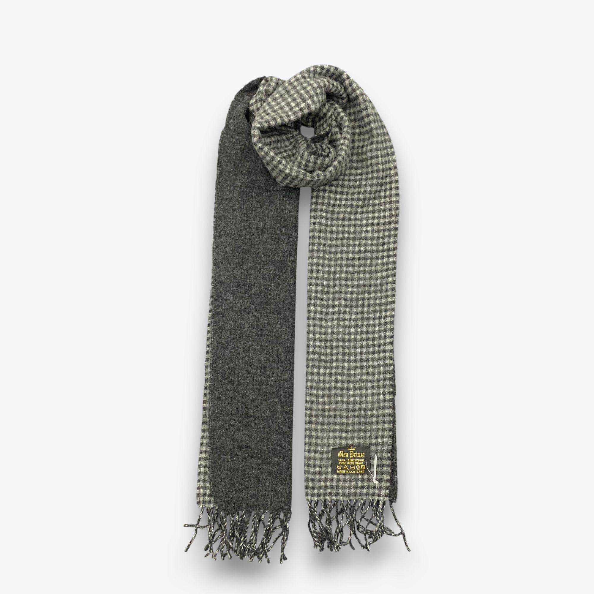 Japanese Brand Vintage Glen Prince Scarf Muffler Wool Plaid Winter Scarves Size ONE SIZE - 1 Thumbnail