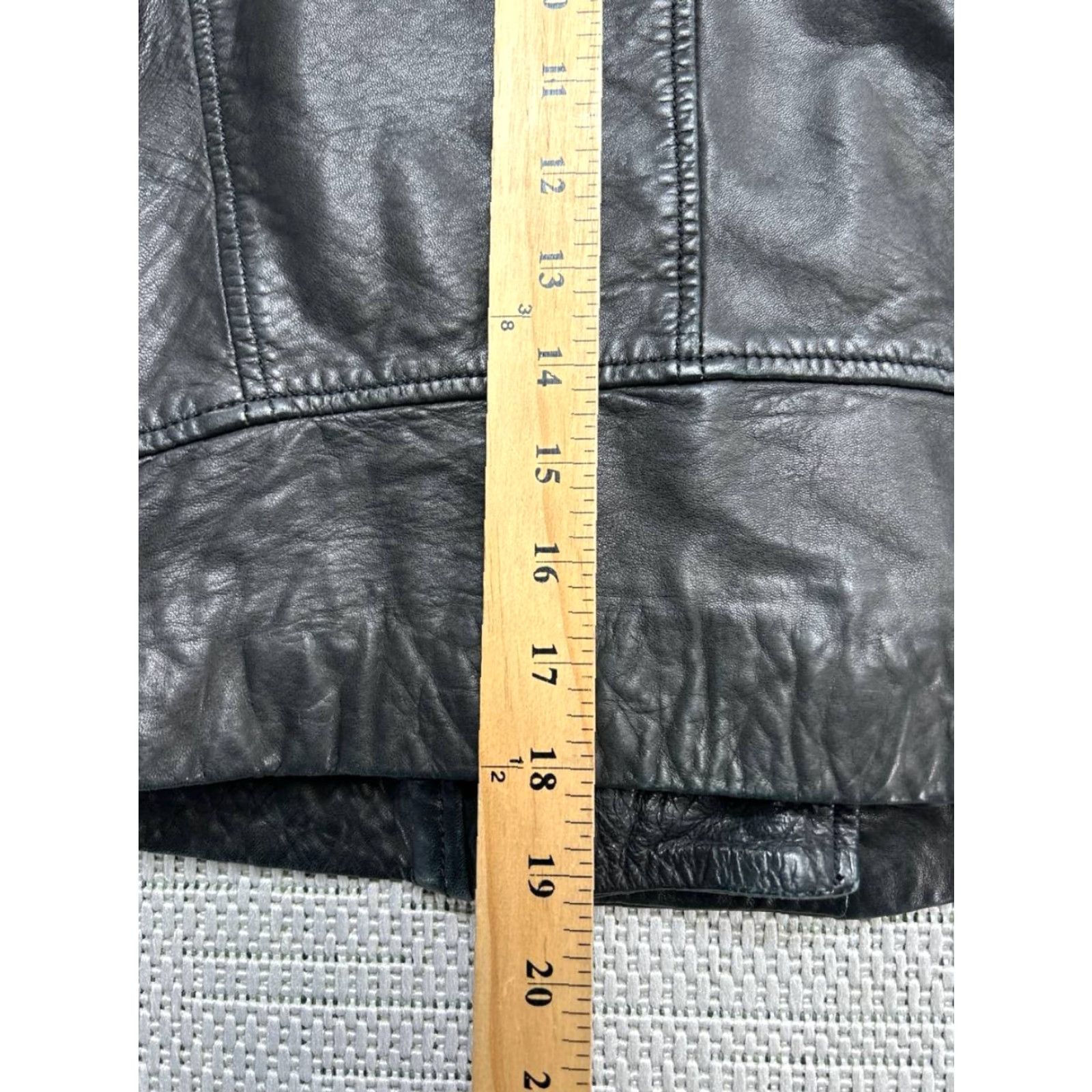 J.Crew J.CREW Moto Jacket Womens XXS Black Leather Cropped Fit Asymmetric Zip Jacket Size XXS / US 00 / IT 34 - 7 Thumbnail