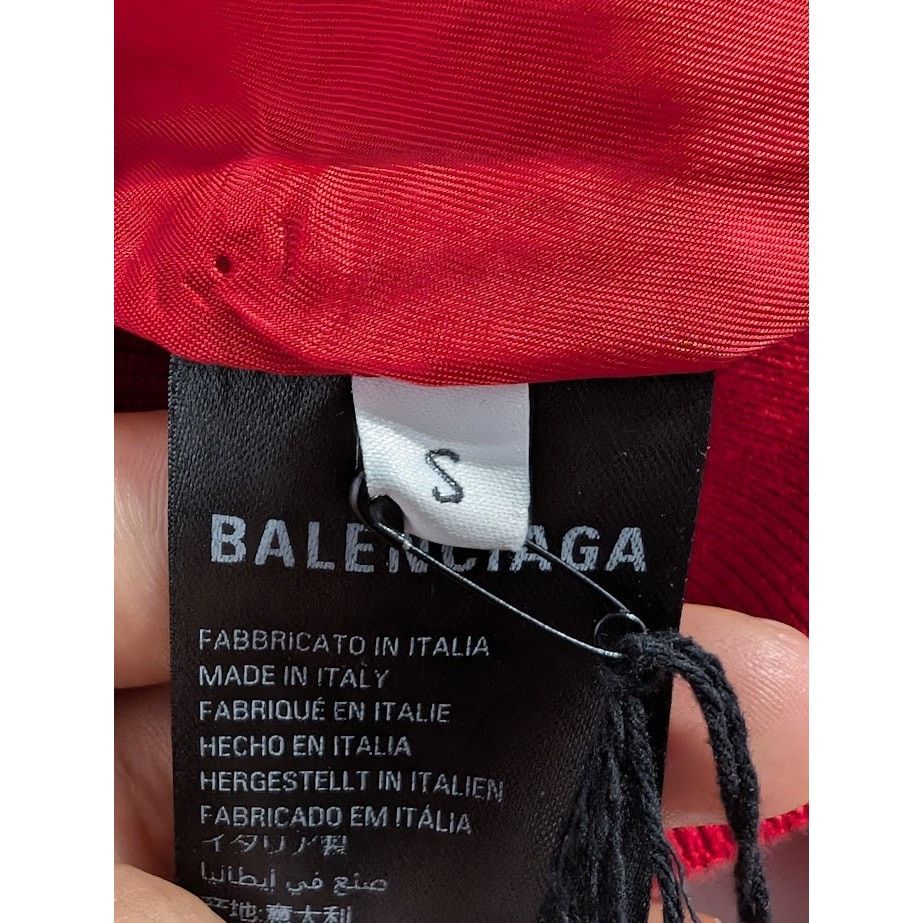 Balenciaga o1rshd1 Oversize Bomber Jacket in Red Size US S / EU 44-46 / 1 - 16 Thumbnail