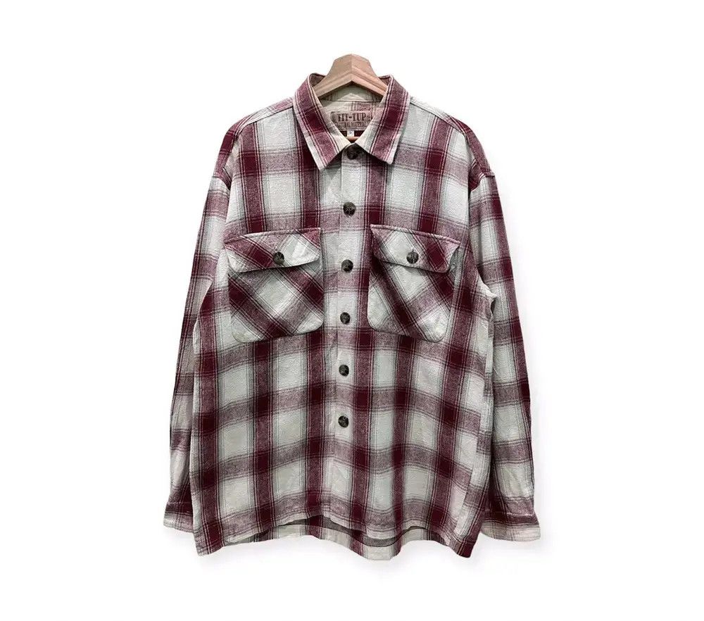 Vintage Japanese Brand Tit-Tup Plaid Tartan Flannel Shirt Size US XL / EU 56 / 4 - 1 Thumbnail