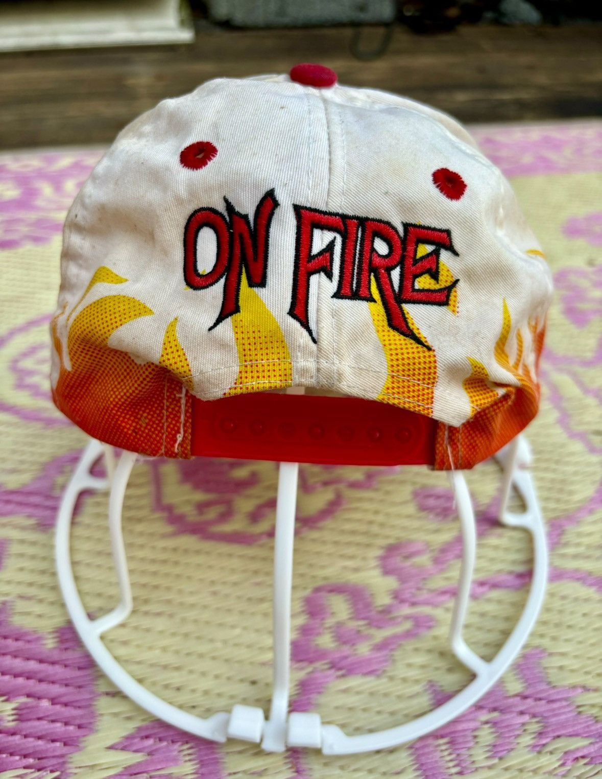 NBA Chicago Bulls Flame On Fire Vintage 90’s Snapback Hat Size ONE SIZE - 5 Thumbnail