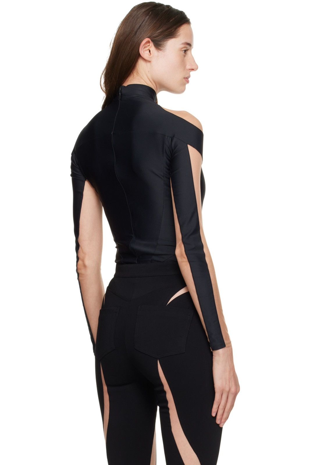 Mugler × Thierry Mugler MUGLER Black Illusion Bodysuit Size XS / US 0-2 / IT 36-38 - 3 Thumbnail