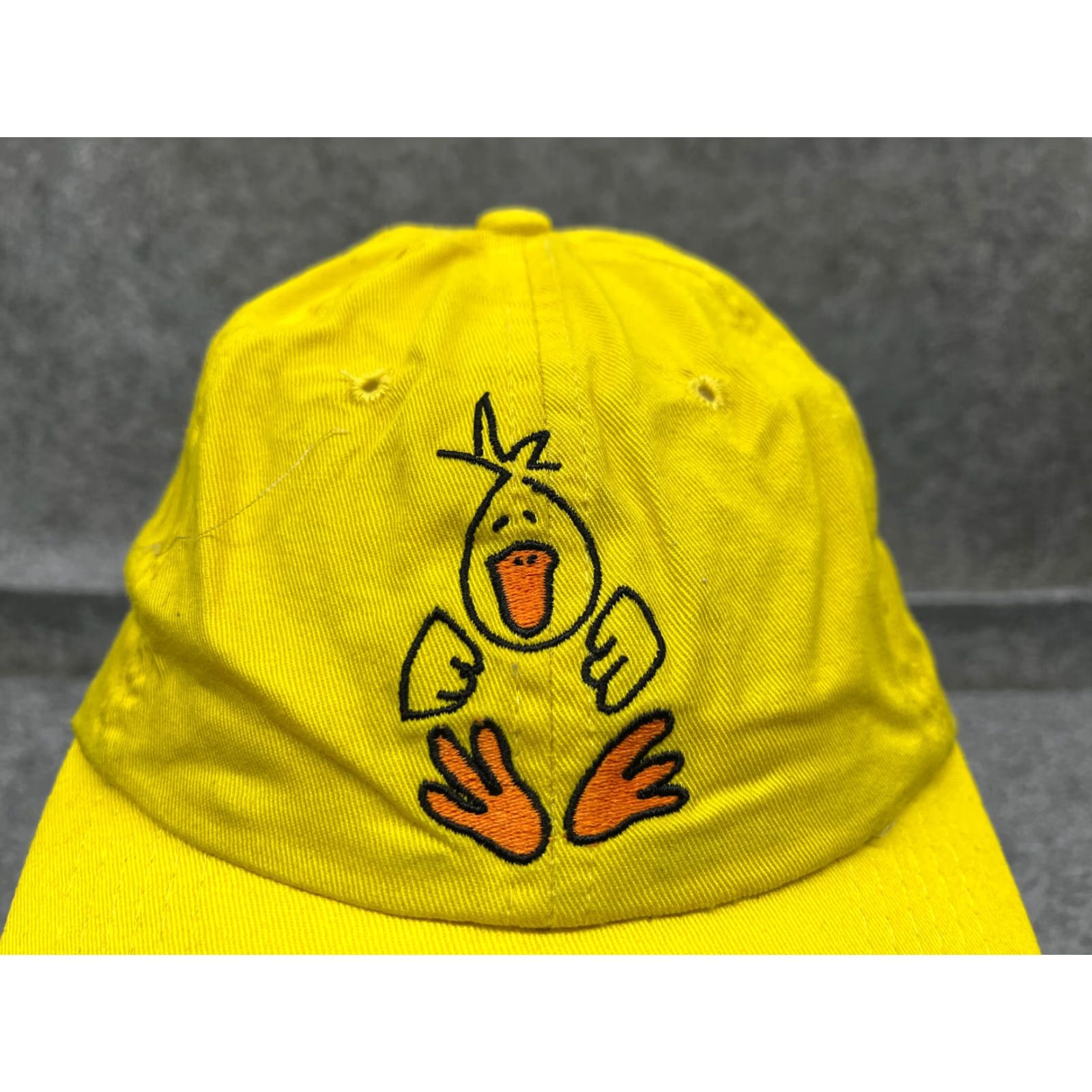 Vintage HEADLINES Duck Hat Cap Baseball Cap Strap Back One Size Yellow 100% Cotton Cartoon Unisex Adults Adjustable Size ONE SIZE - 2 Thumbnail