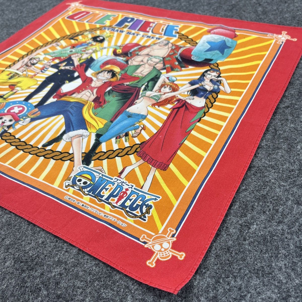 Anime × One Piece × Vintage One Piece Handkerchief / Bandana / Neckerchief B116 Size ONE SIZE - 3 Thumbnail