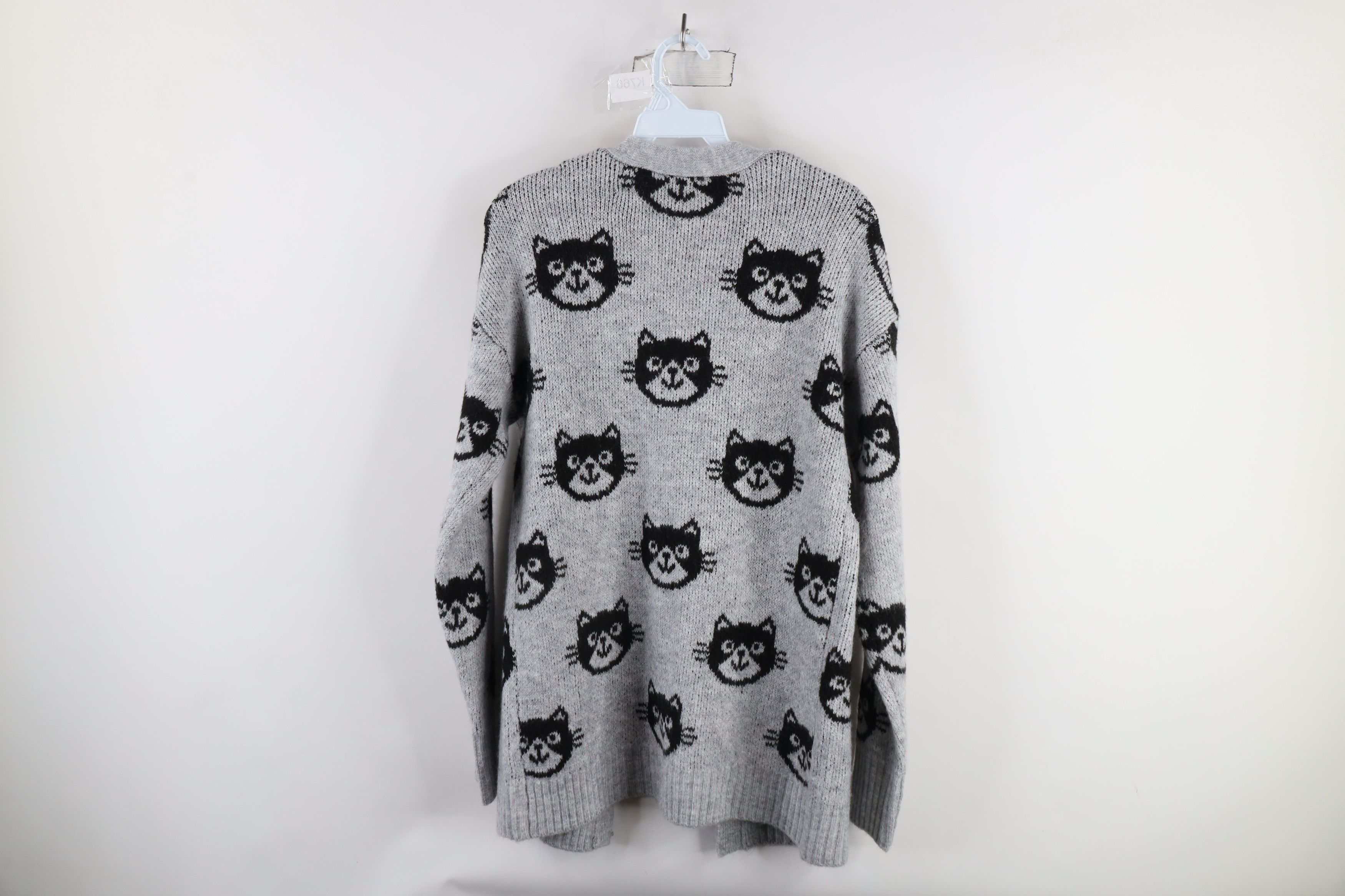 Vintage Vintage 90s Streetwear Print Open Front Cardigan Sweater Size M / US 6-8 / IT 42-44 - 9 Thumbnail