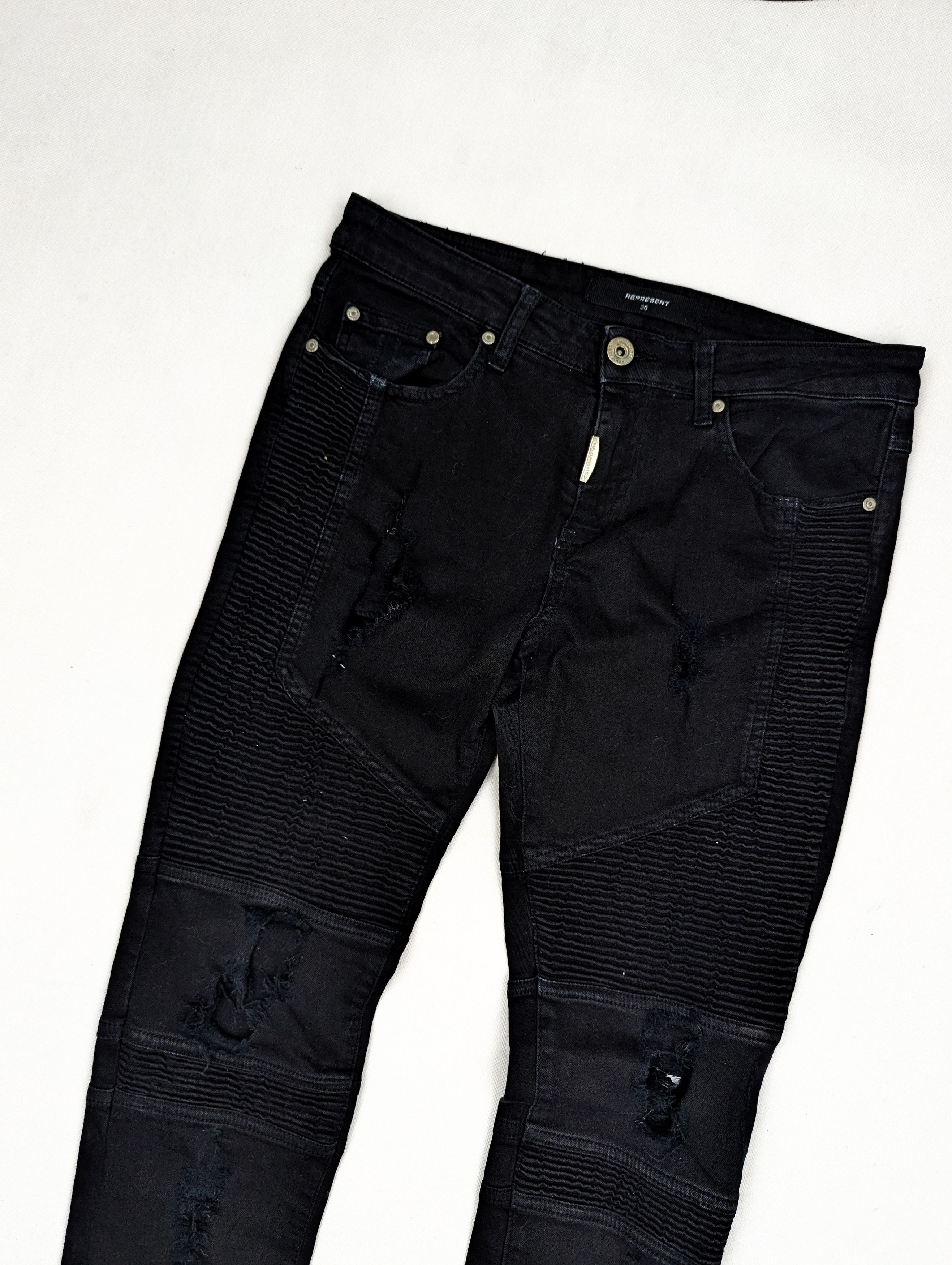 Represent Clo. Represent black biker jeans denim 30 Size US 30 / EU 46 - 2 Thumbnail