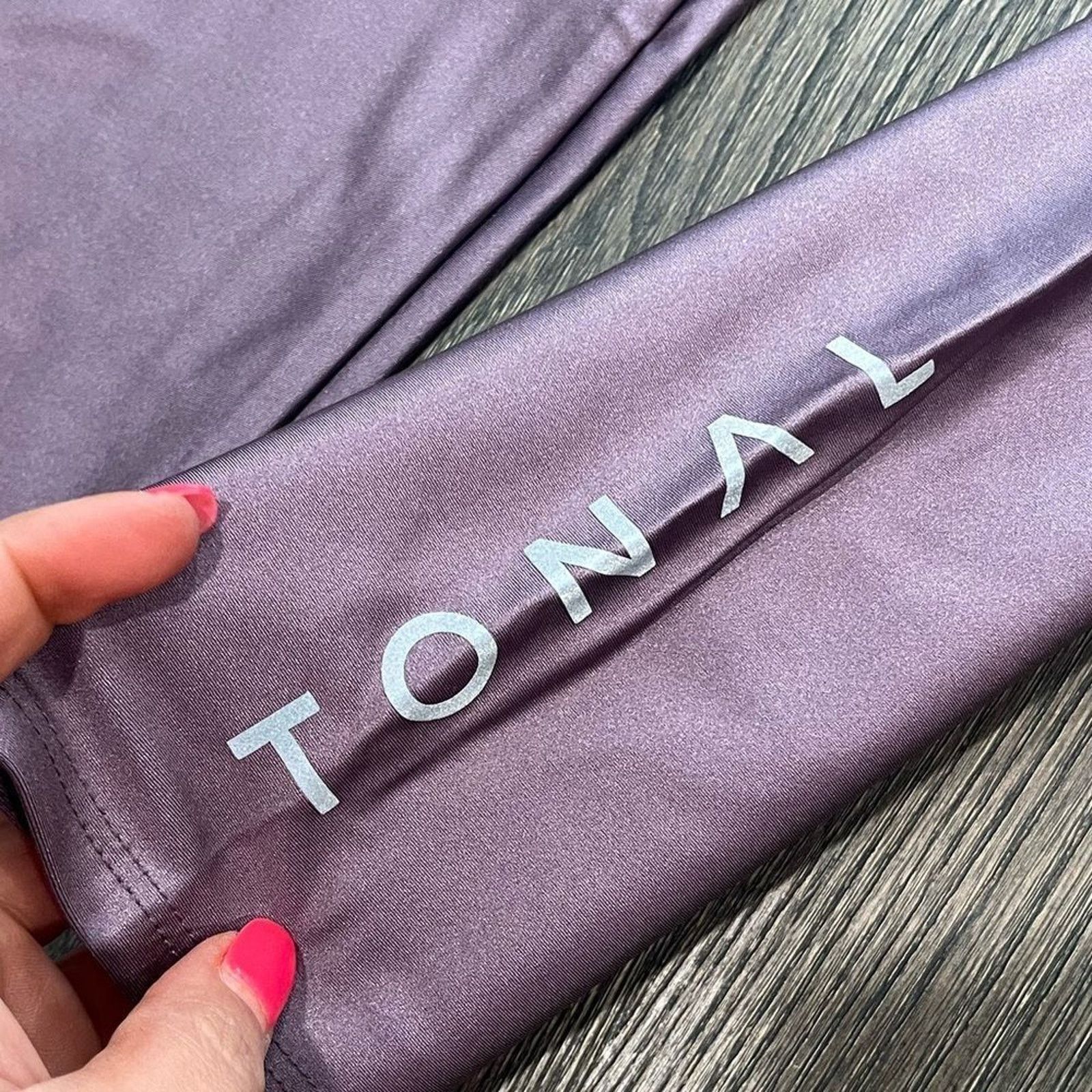 Vintage NWT Onzie Tonal High Rise Athletic Leggings Purple Size XL Size 31" - 4 Thumbnail