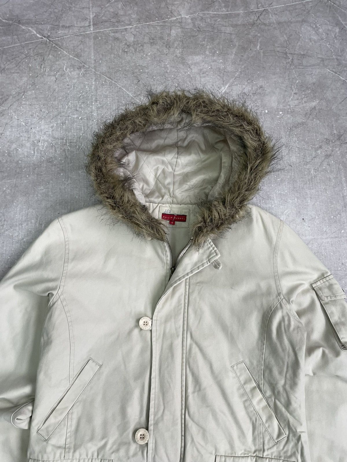 If Six Was Nine Bomber fur hood y2k style beige jacket if six was nine Size US M / EU 48-50 / 2 - 3 Thumbnail