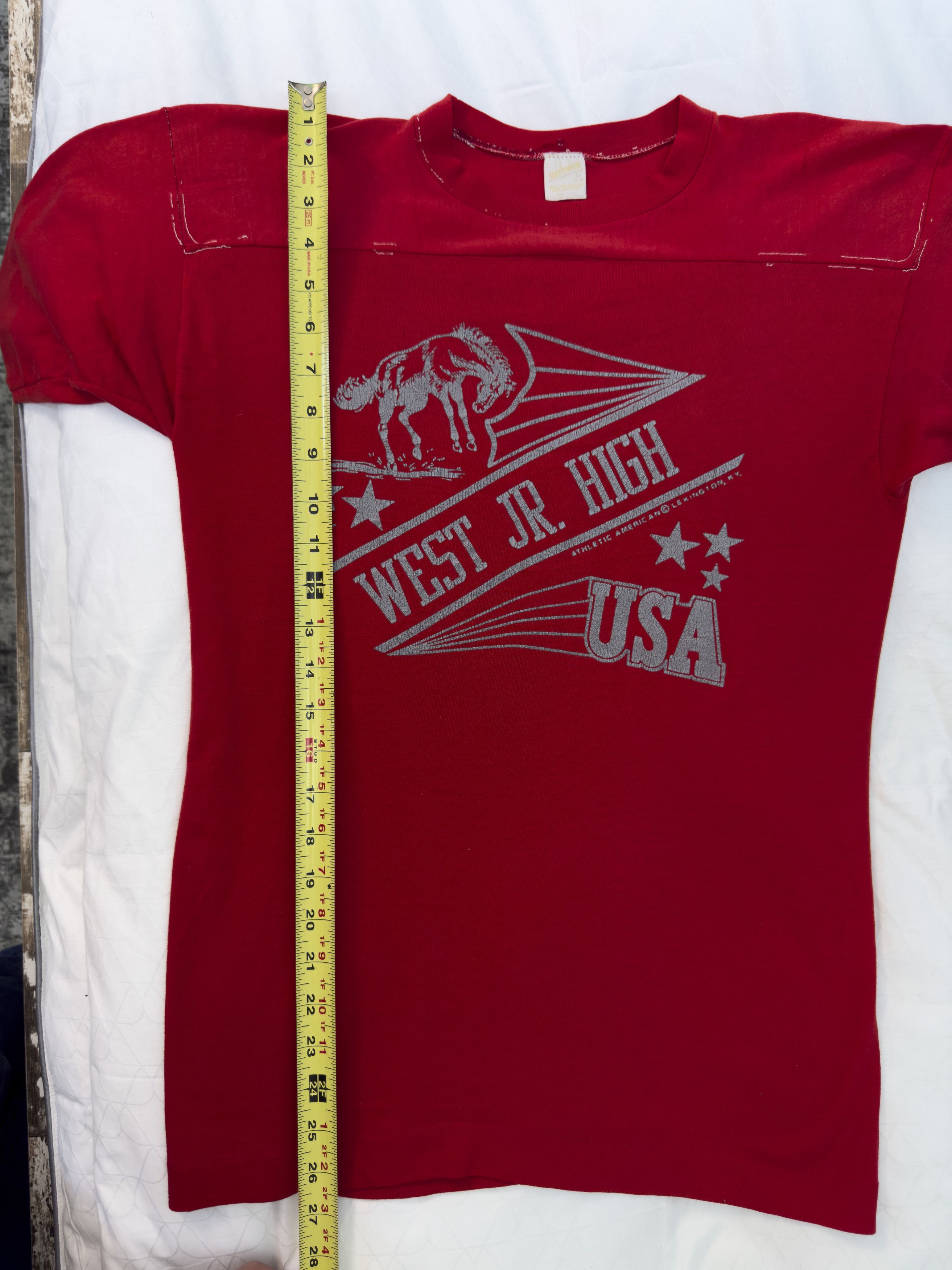 Other Vintage Sportswear West Jr. High USA Graphic T-Shirt Size US M / EU 48-50 / 2 - 8 Thumbnail