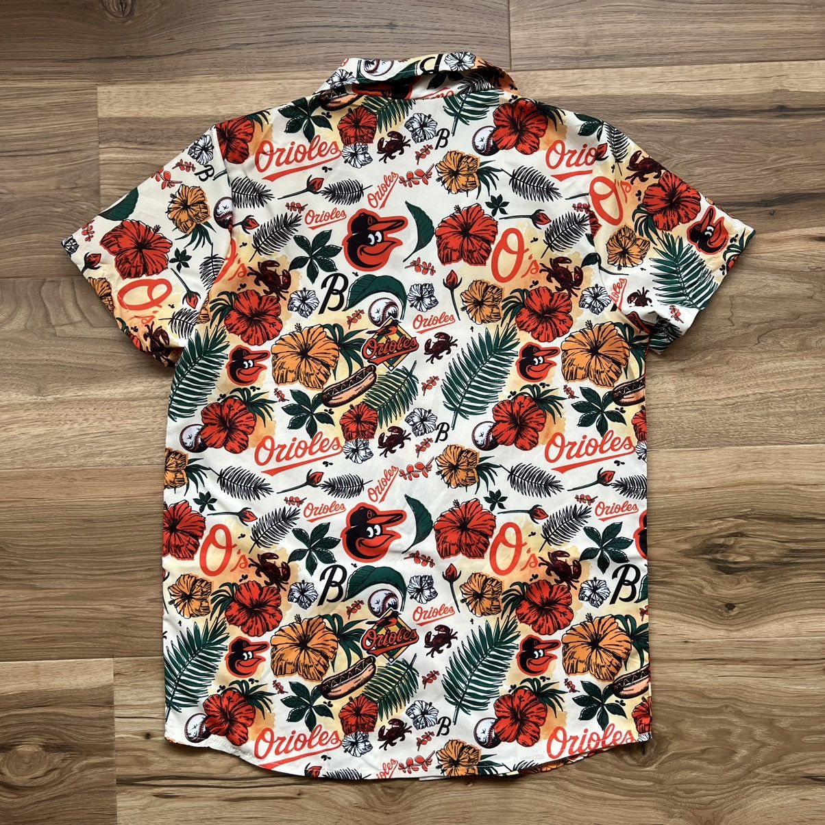 MLB Baltimore Orioles 2025 Hawaiian Button Down Shirt Medium Size US M / EU 48-50 / 2 - 4 Thumbnail