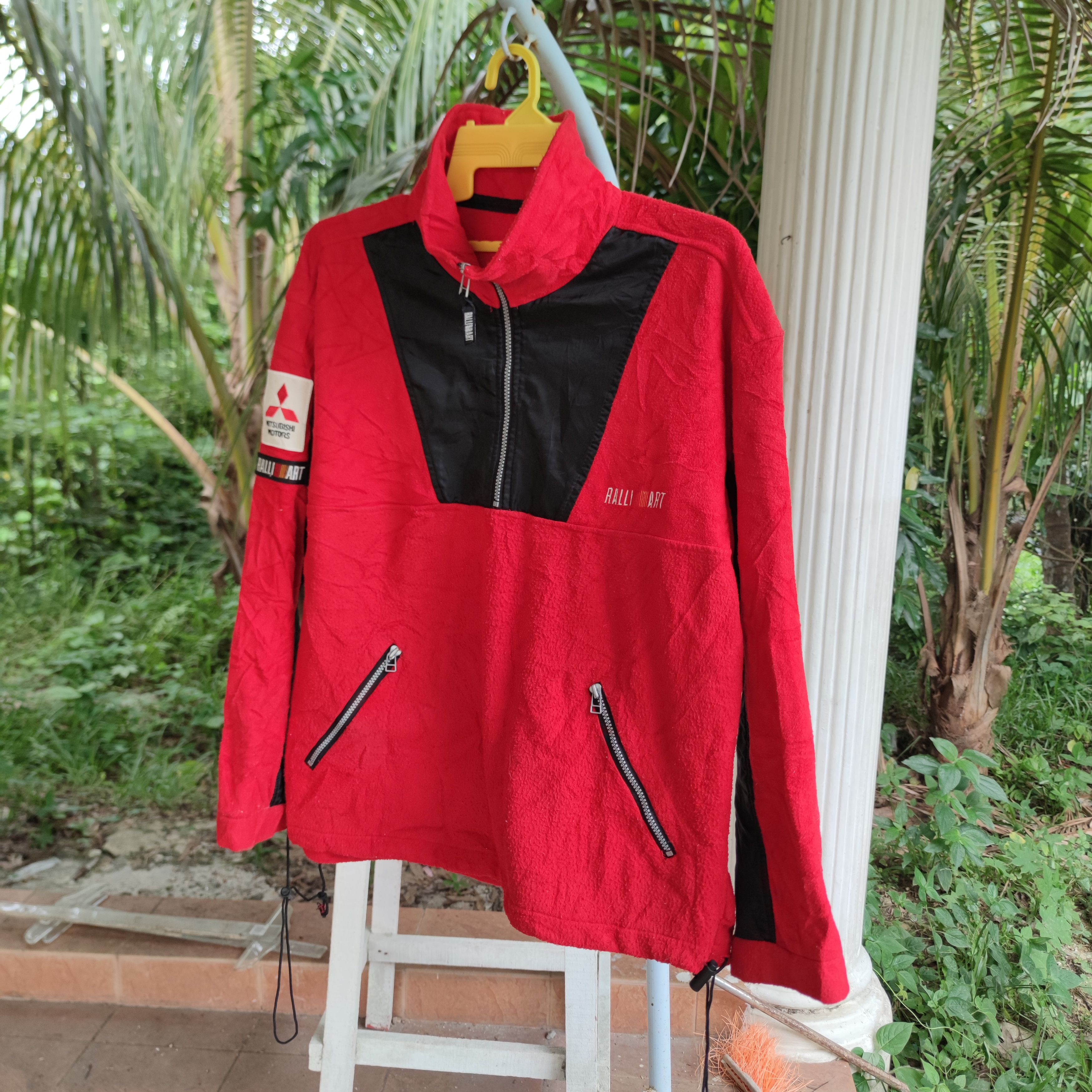 Vintage RALLIART MITSUBISHI MOTORS HALF ZIPPER FLEECE JUMPER Size US L / EU 52-54 / 3 - 8 Thumbnail