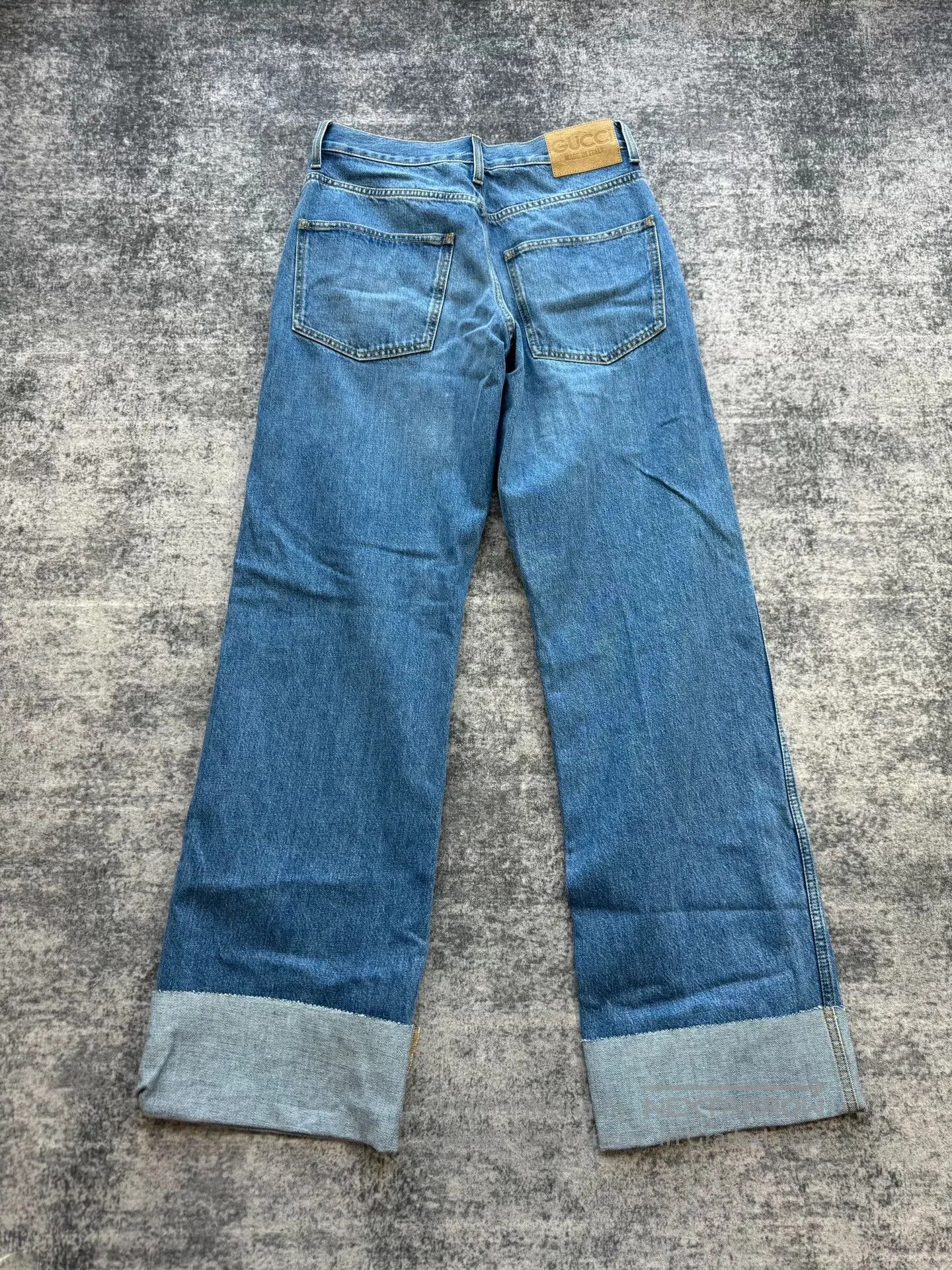 Gucci Guicci Horsebit Turn-Up Jeans| Size 25" / US 0 / IT 36 - 2 Thumbnail
