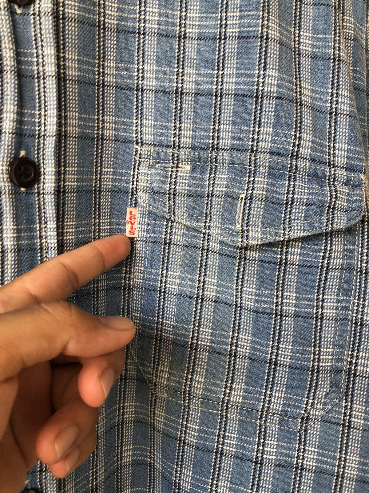 Levi's Vintage Levis Light Blue Flannel Size US L / EU 52-54 / 3 - 6 Thumbnail