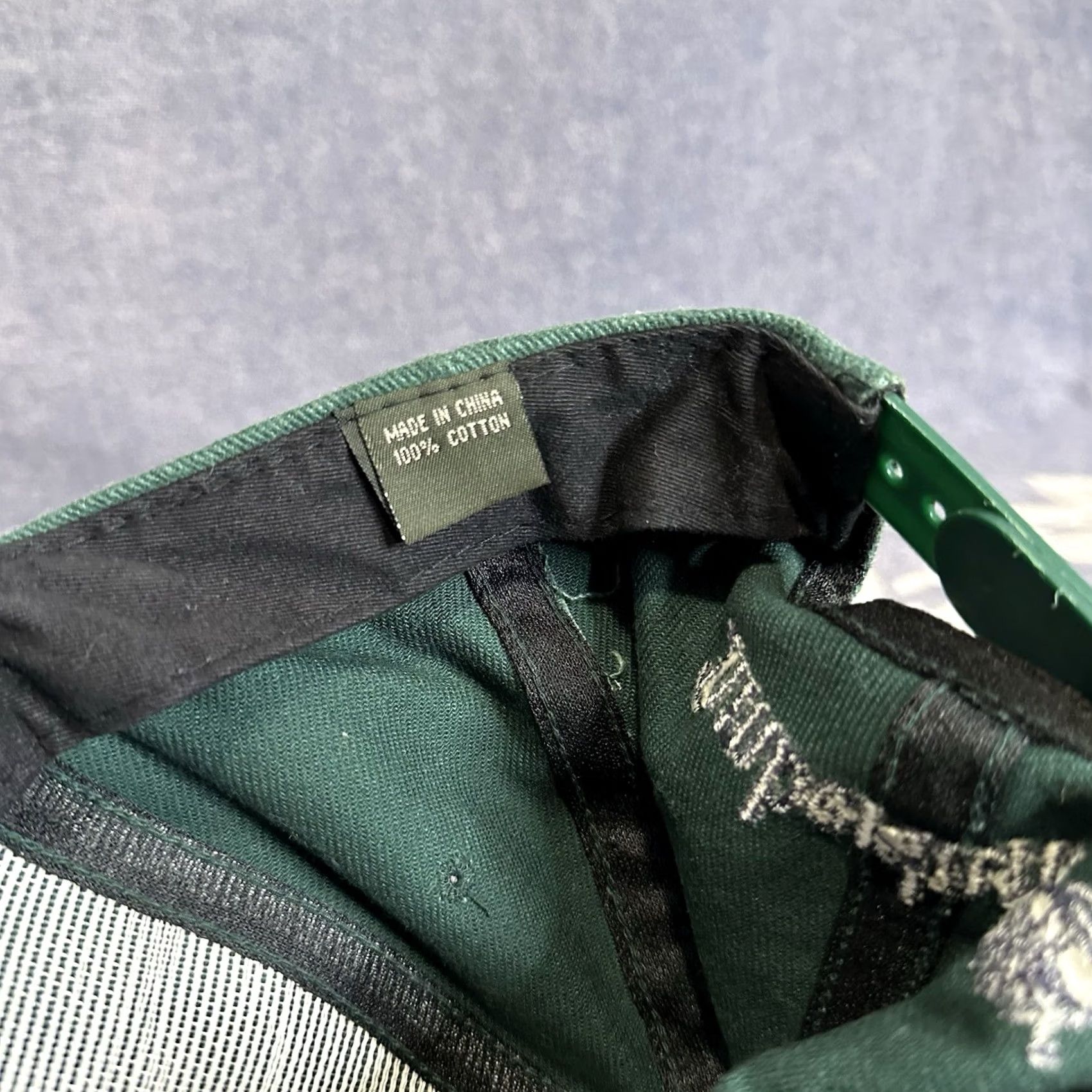 Timberland VINTAGE Timberland Logo 6 Panel Snapback Hat Green Adult One Size Adjustable Cotton Size ONE SIZE - 7 Thumbnail