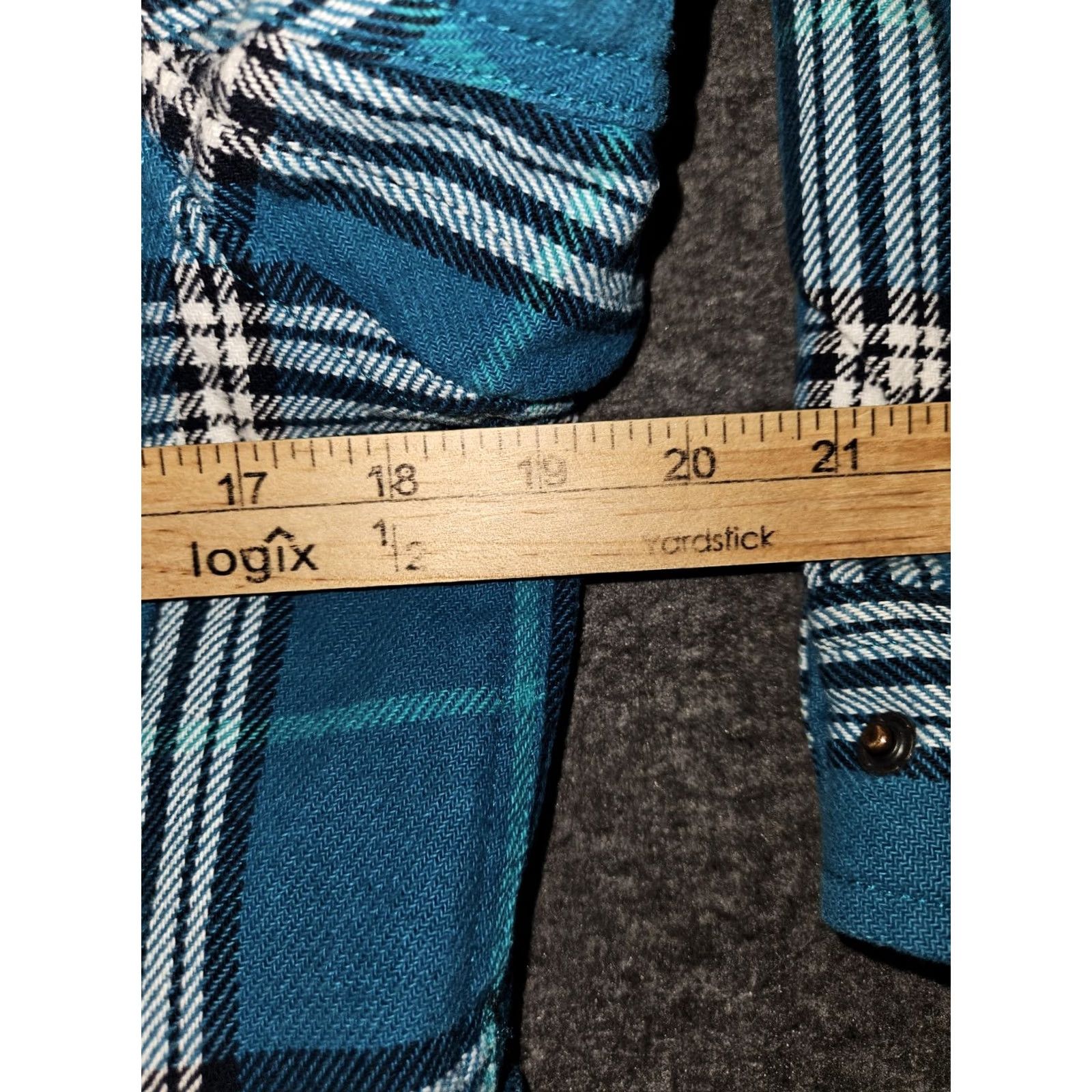 Altea Duluth Trading Flannel Jacket Women's XS Teal Plaid Quilted Snap Insulated Size XS / US 0-2 / IT 36-38 - 4 Thumbnail