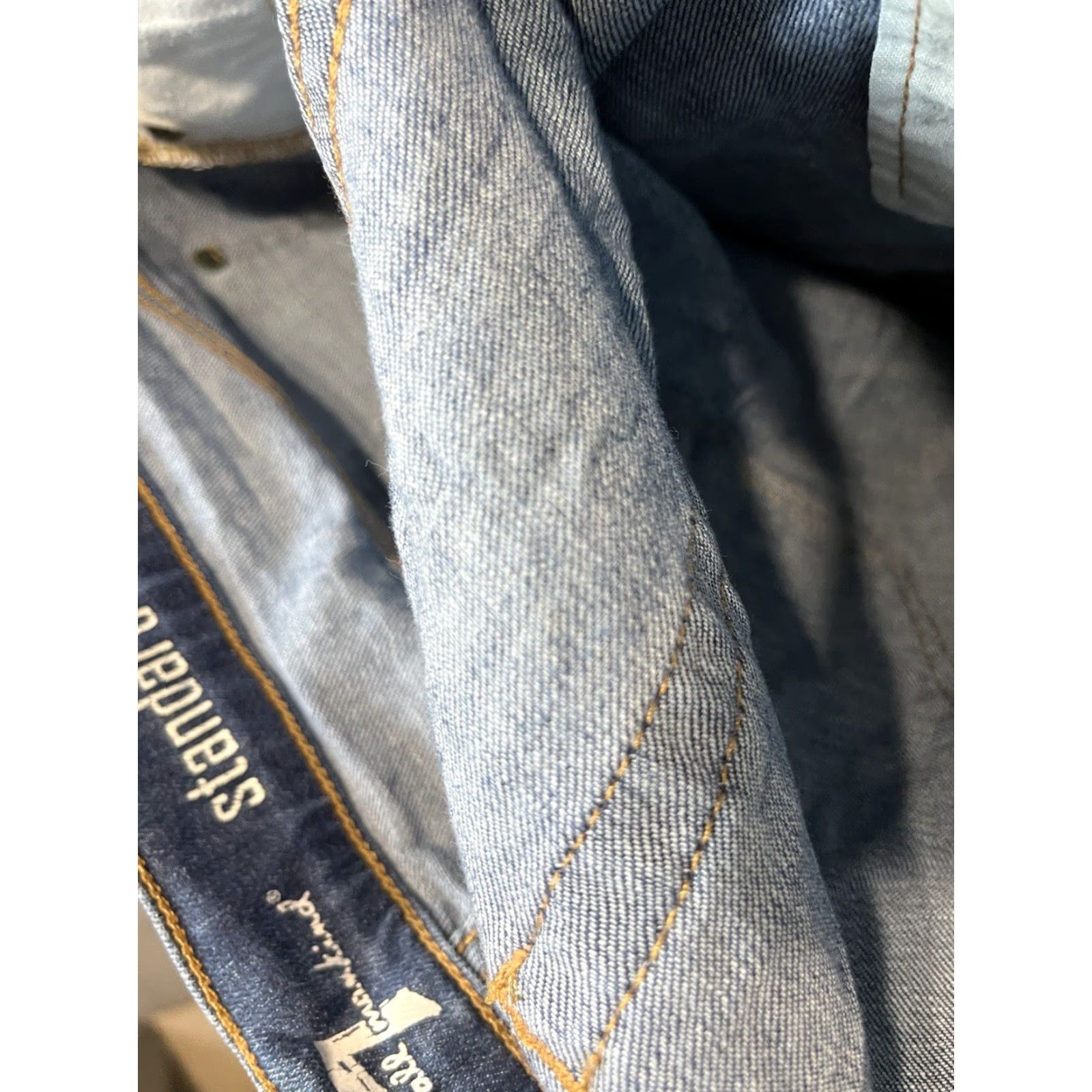 7 For All Mankind 7 For All Mankind Jeans 34x32 Blue Denim Stretch Standard Pants Flaw Mens Size US 34 / EU 50 - 6 Thumbnail