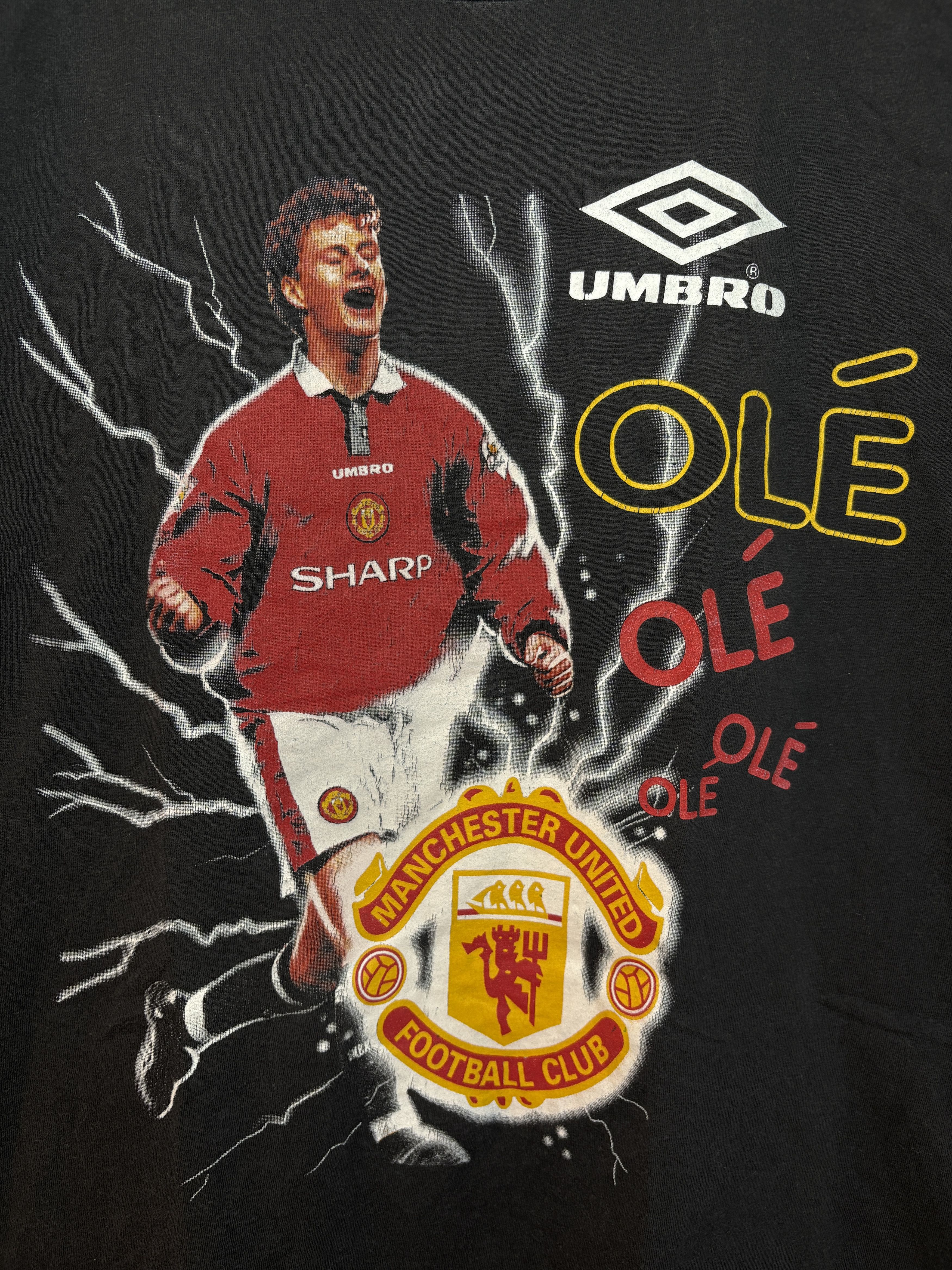 Umbro VINTAGE 90s Manchester United Solskjaer bootleg style rare Size US S / EU 44-46 / 1 - 2 Thumbnail