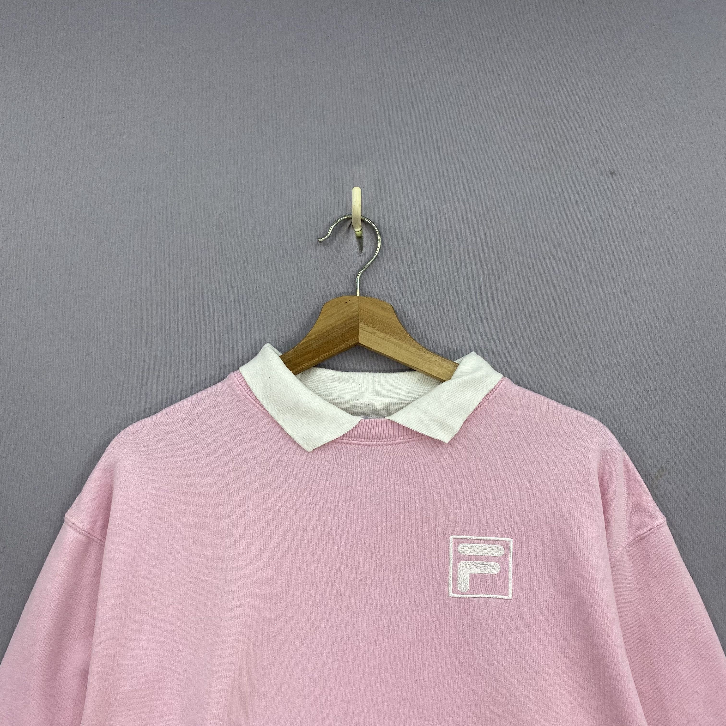 Fila Vintage 90S Fila Polo Sweatshirt Pink Pullover Sweater Size US L / EU 52-54 / 3 - 3 Thumbnail