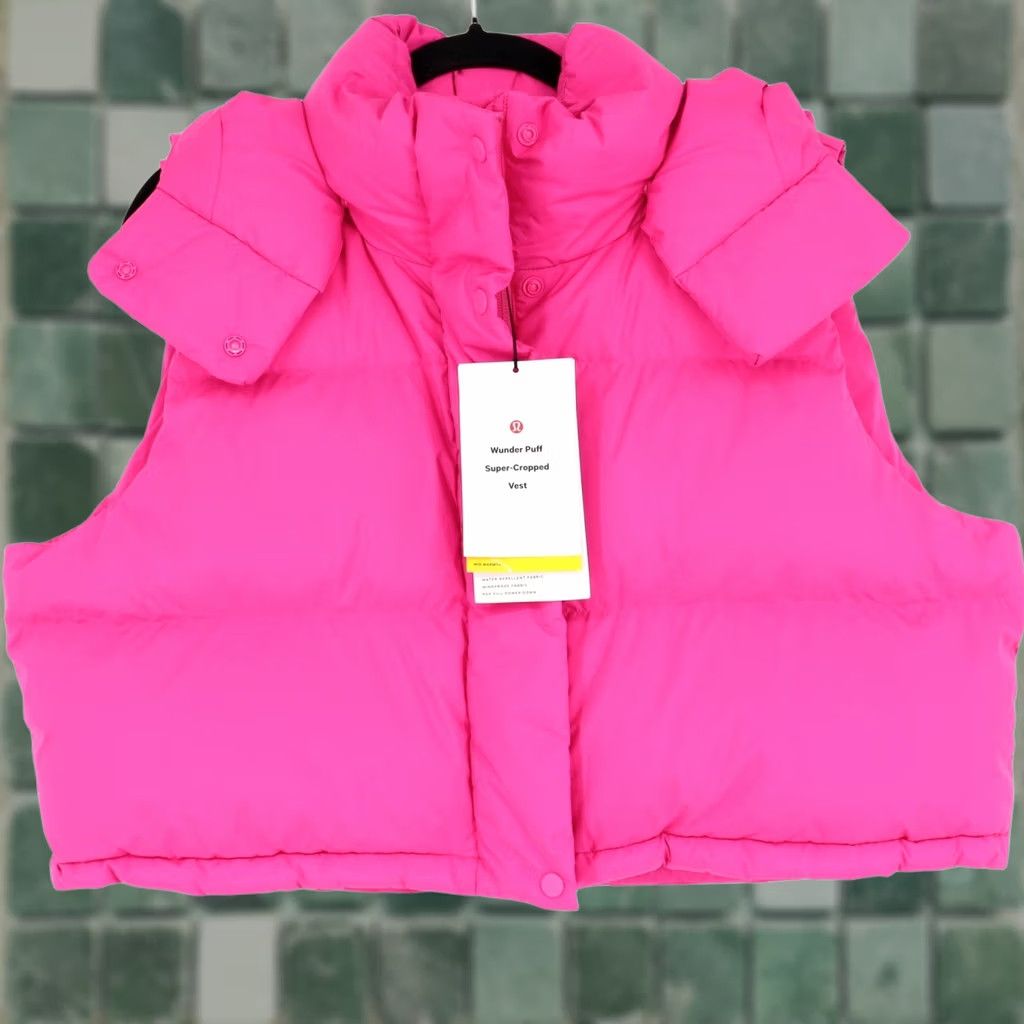 Lululemon Lululemon Wunder Puff Vest Size 12 Pink Puffer Hooded NWT Womens Short Sleeveless Down Water Resistant Bodywarmer Snap Button Size XL / US 12-14 / IT 48-50 - 1 Thumbnail