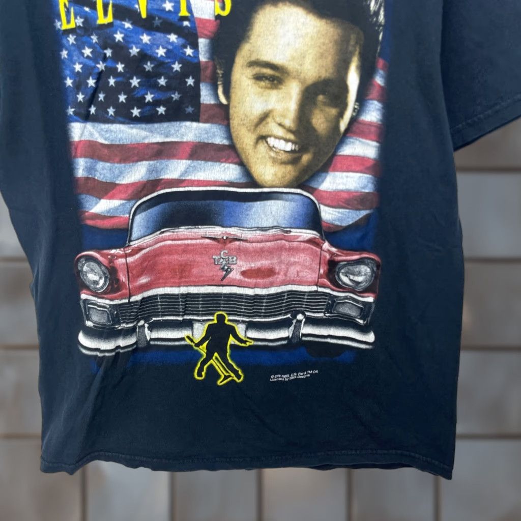 Vintage VINTAGE Elvis Presley USA Flag T Shirt Medium Size US M / EU 48-50 / 2 - 1 Thumbnail