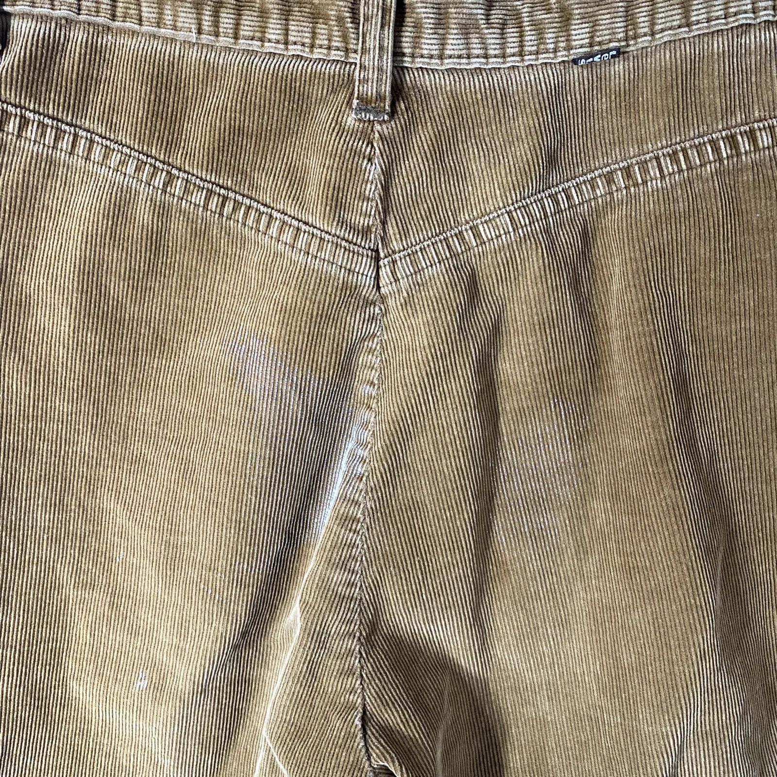 Levi's Vtg 70s Levis MF Corduroy Distressed Brown Tab Pants Mens 12 Size US 28 / EU 44 - 13 Thumbnail