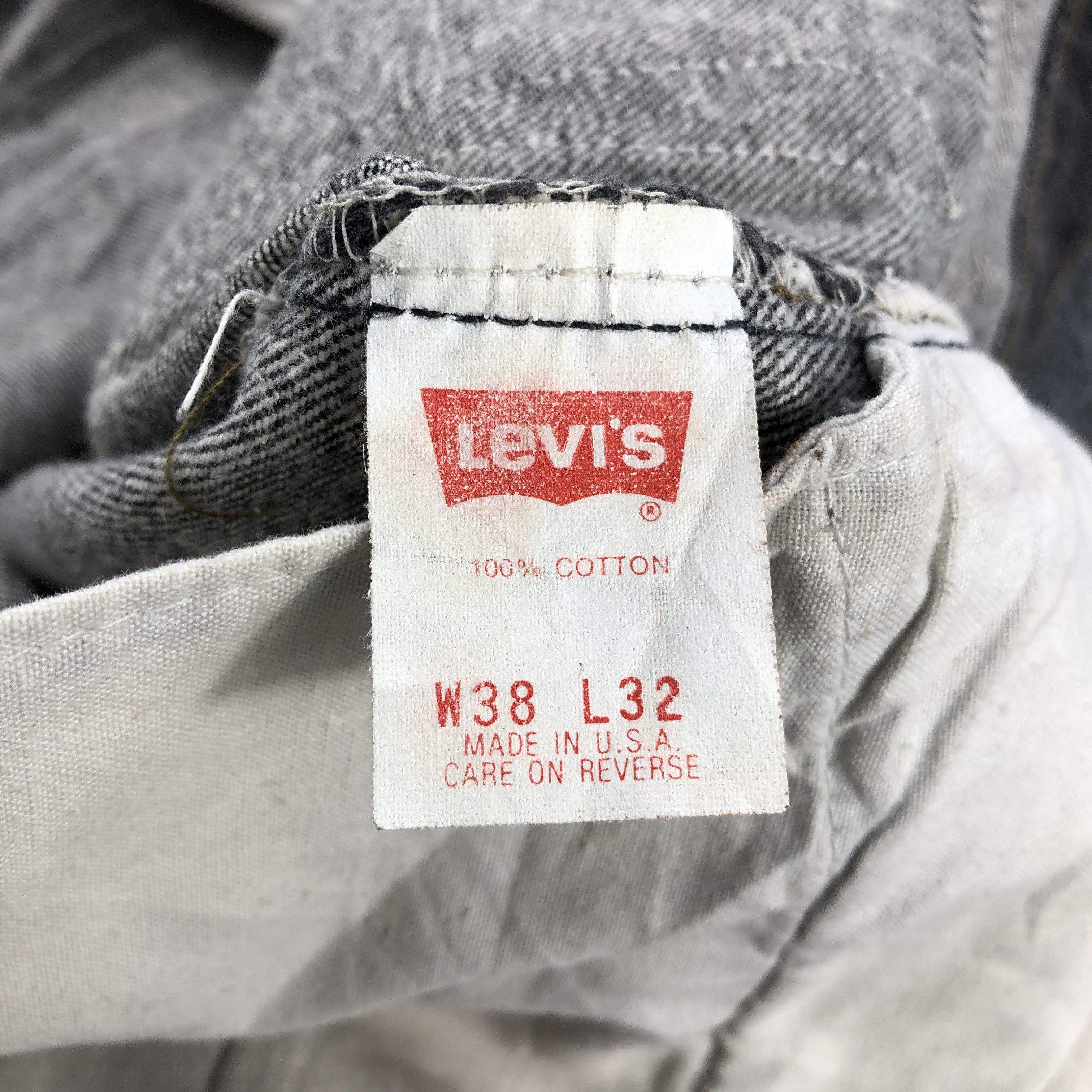 Levi's Vintage 90s Distress Levis 501 Black Jeans-JM1598 Size US 38 / EU 54 - 11 Thumbnail