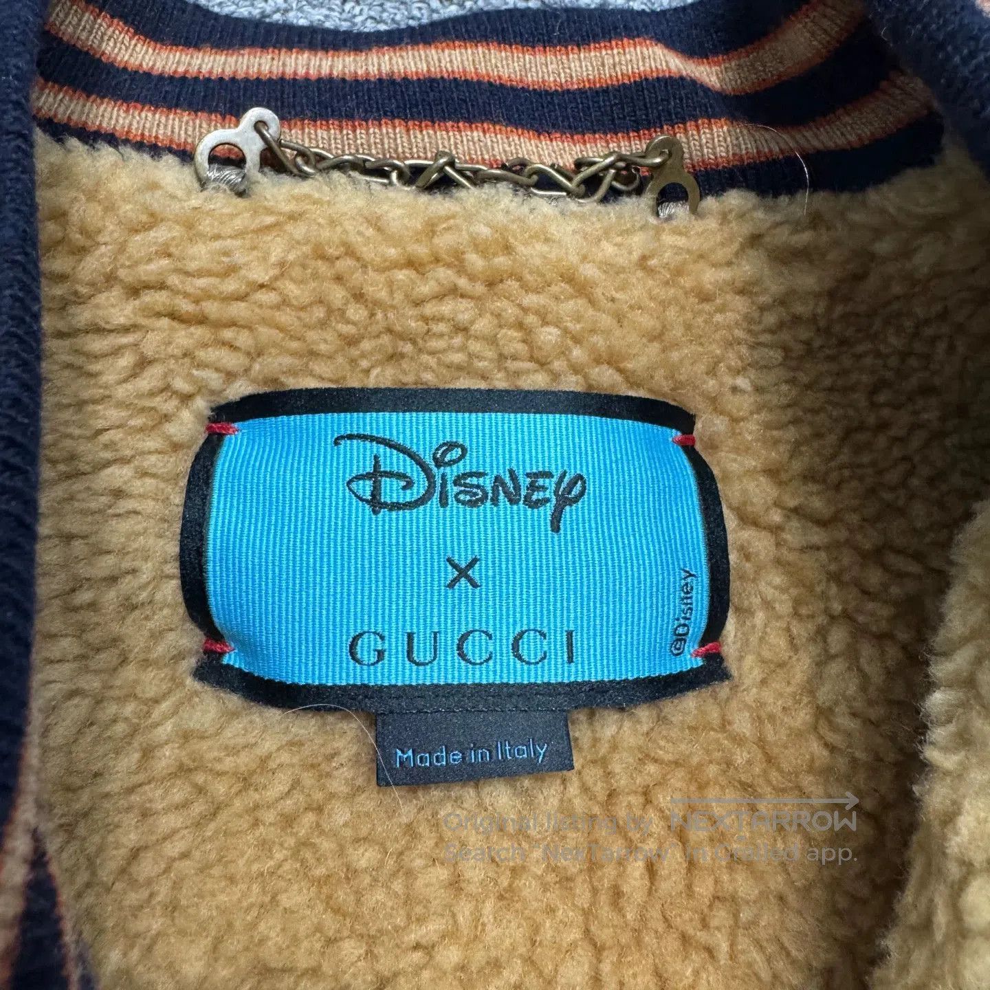 Gucci Blue Varsity Bomber Jacket with Striped Sleeves. Size US S / EU 44-46 / 1 - 2 Thumbnail