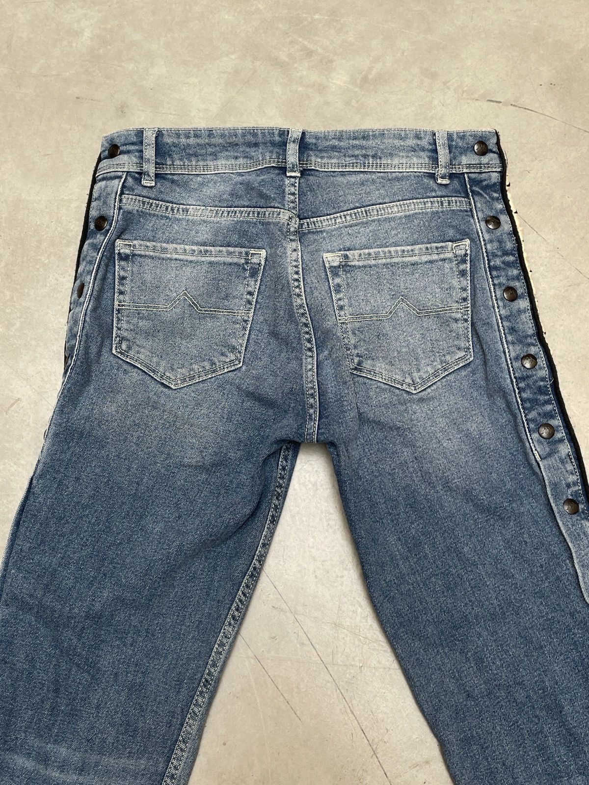 Kappa 🔥 Kappa Side Tape Snap Jeans Y2K Flare Bootcut S Size 30" / US 8 / IT 44 - 18 Thumbnail