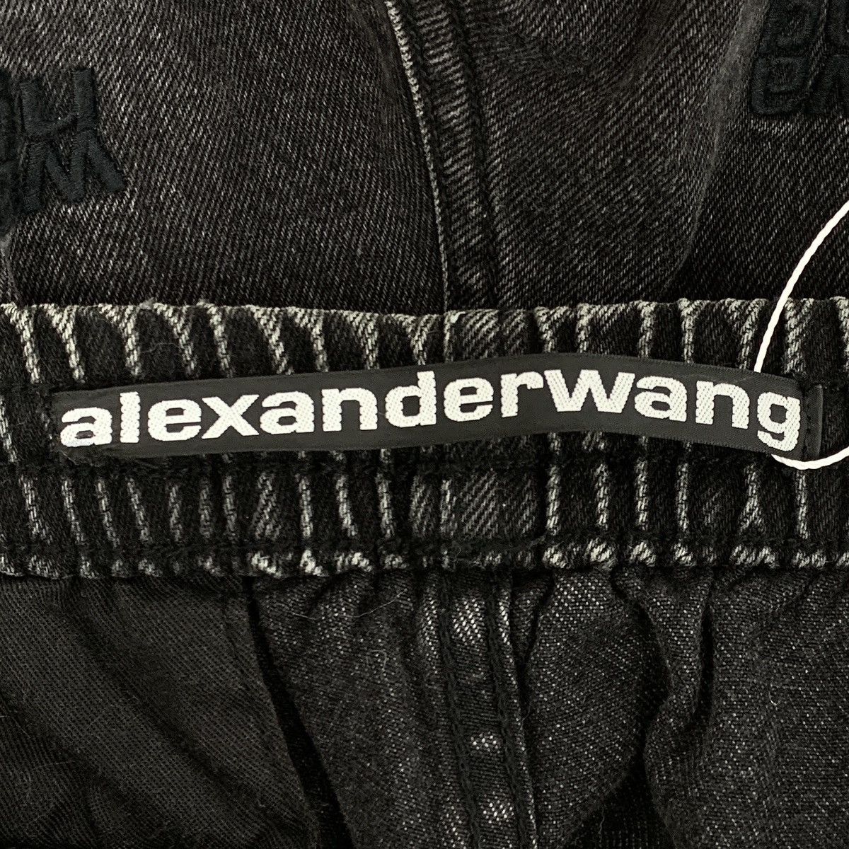 Alexander Wang Alexander Wang Black Logo Cotton Cuffed Denim Pants K26WX Size 24" / US 00 / IT 34 - 5 Thumbnail